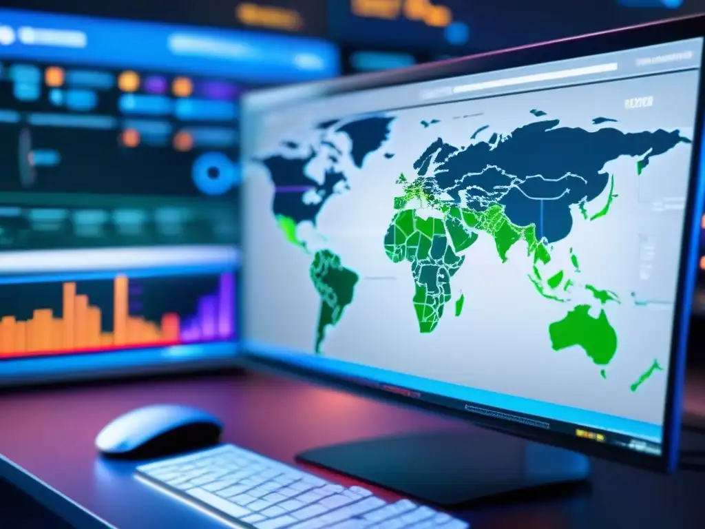 Análisis en Tiempo Real de Tráfico de Red y Amenazas de Malware Análisis de tráfico en red con protocolos antimalware en videoconferencia, mostrando datos y contraataques en pantalla