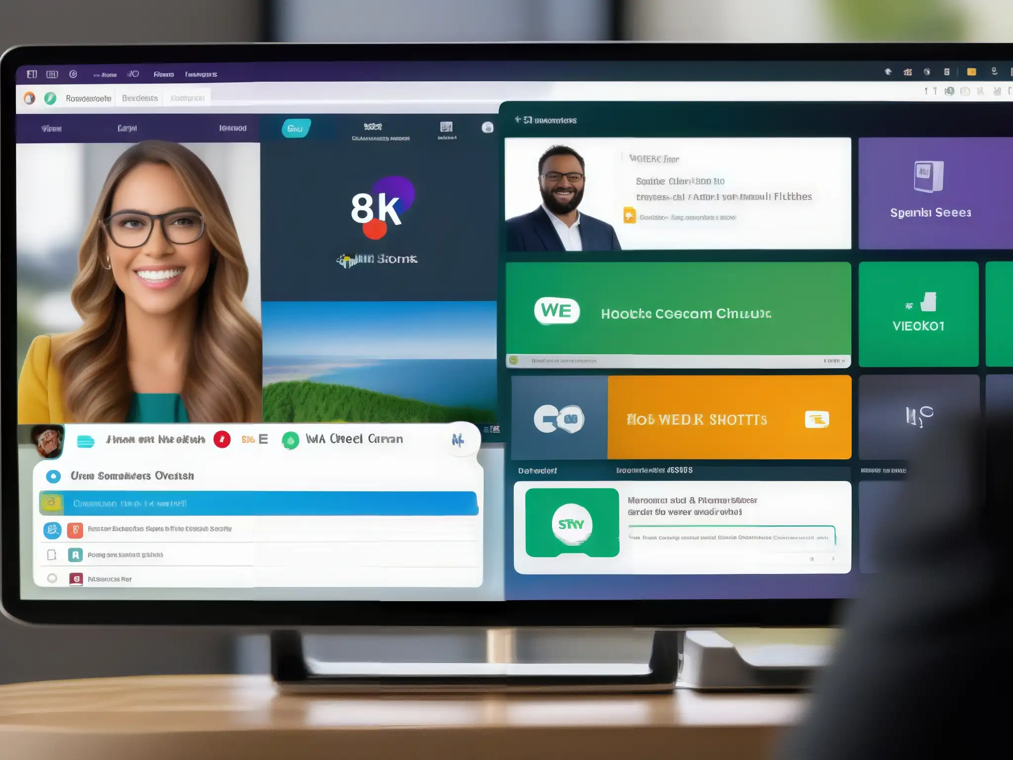 Atajos de teclado para videoconferencias: Webex vs Comparación de atajos de teclado para videoconferencia Webex junto a otras plataformas, en una imagen 8k detallada y educativa