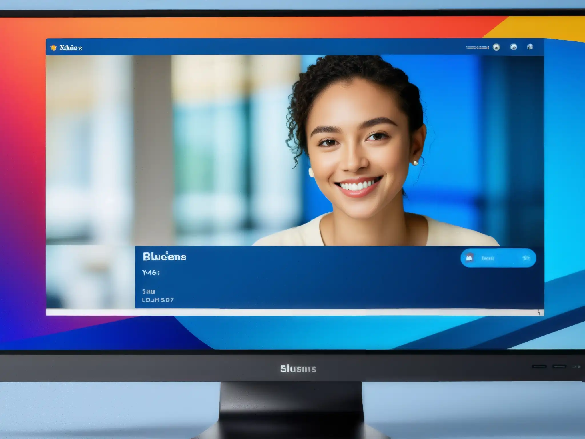 Comparación de videoconferencia: BlueJeans vs Comparación de calidad de videoconferencias BlueJeans y otra plataforma, destacando nitidez y colores vibrantes