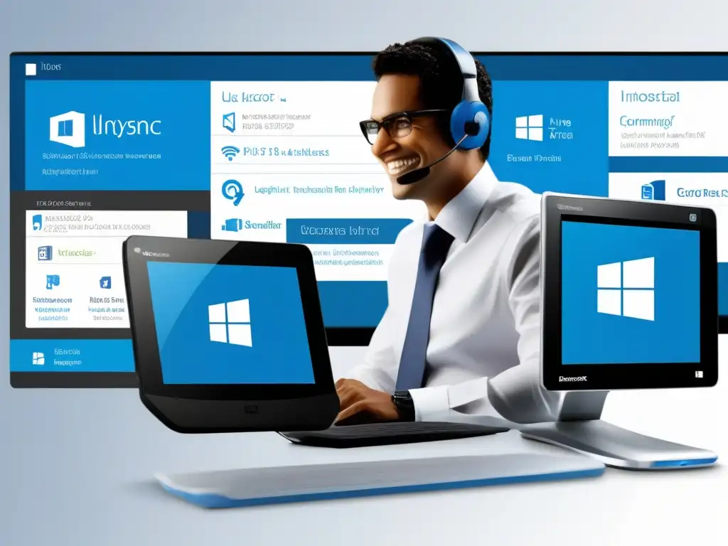 Interfaz Microsoft Lync: Moderna y Profesional Captura detallada de la interfaz de Microsoft Lync, con diseño moderno, íconos vibrantes y texto nítido