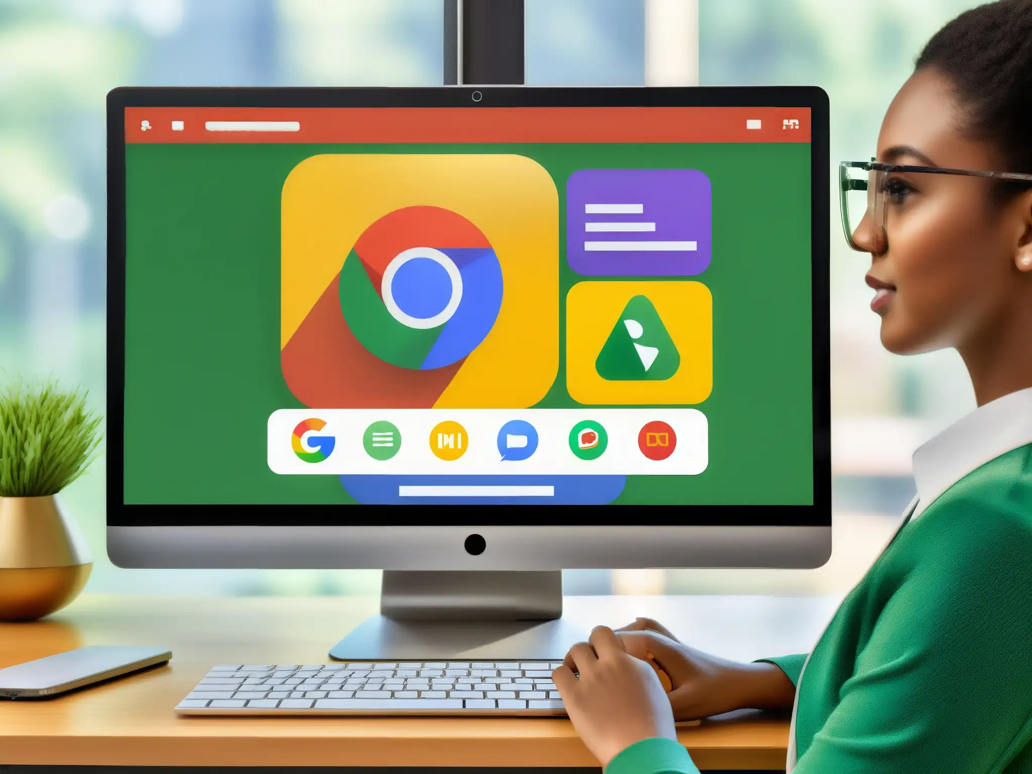 Clase virtual interactiva en Google Classroom Captura de pantalla de aula virtual interactiva con integración de Google Classroom y Meet