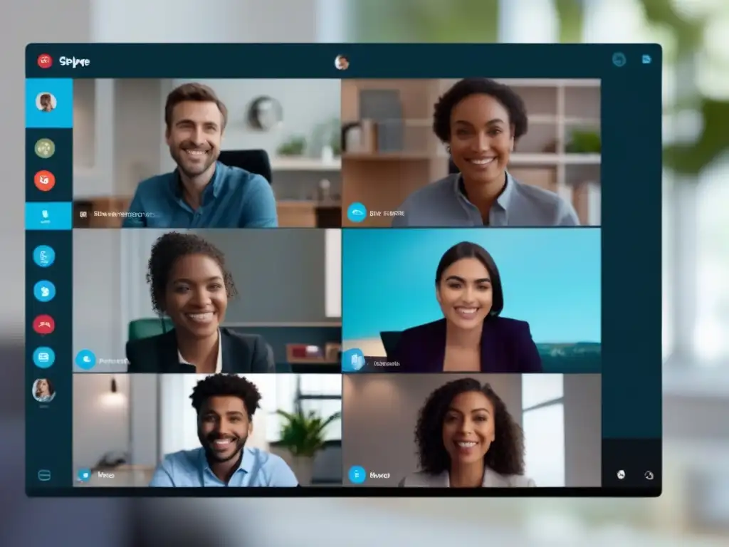 Video llamada en alta definición: profesionalismo y compromiso Captura de alta resolución de una videoconferencia en Skype