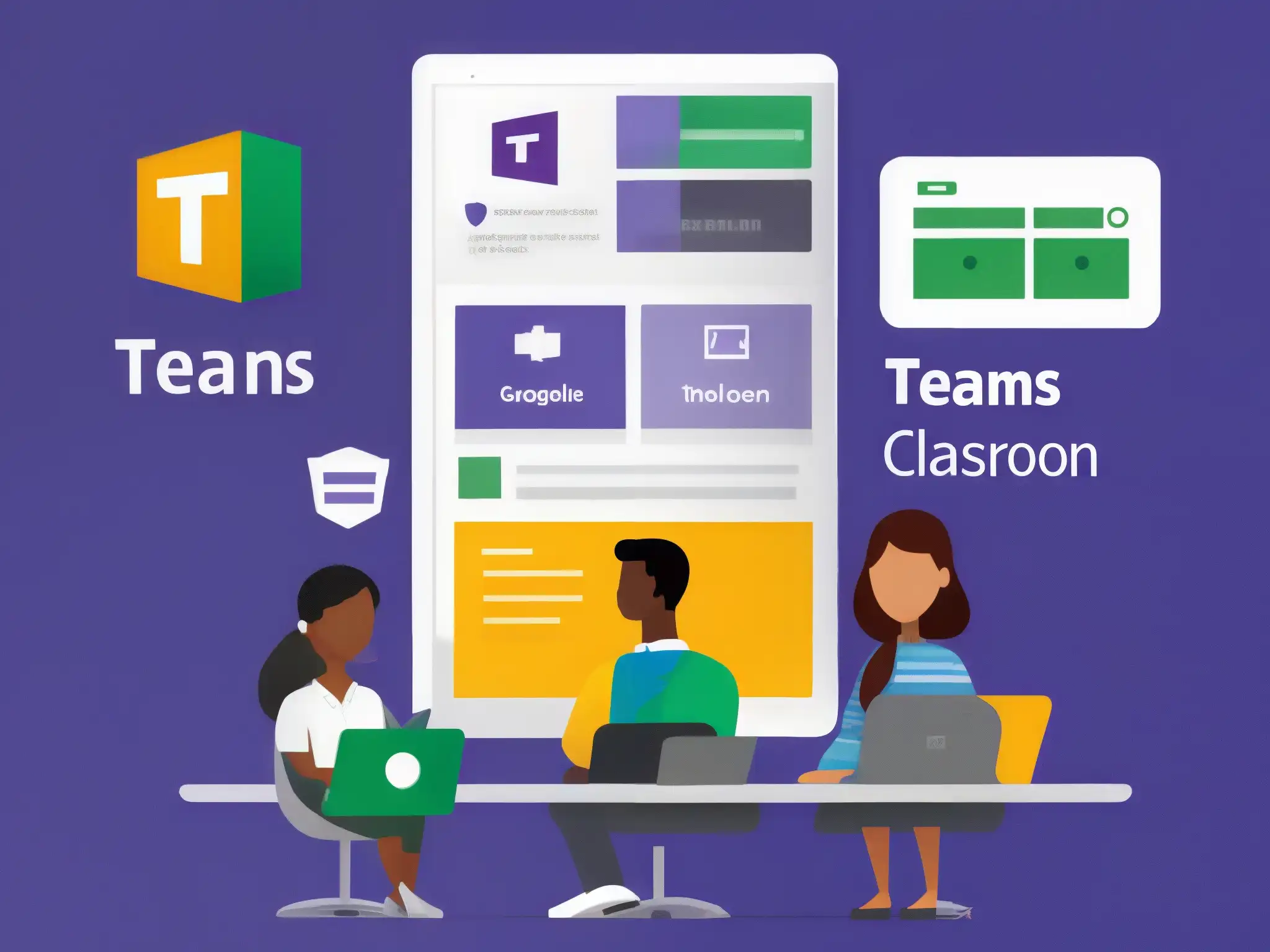 Comparación Microsoft Teams vs Google Classroom: Planes y Costos Comparativa Microsoft Teams vs Google Classroom: Detalles de costos y suscripciones, diseño moderno y colores vibrantes