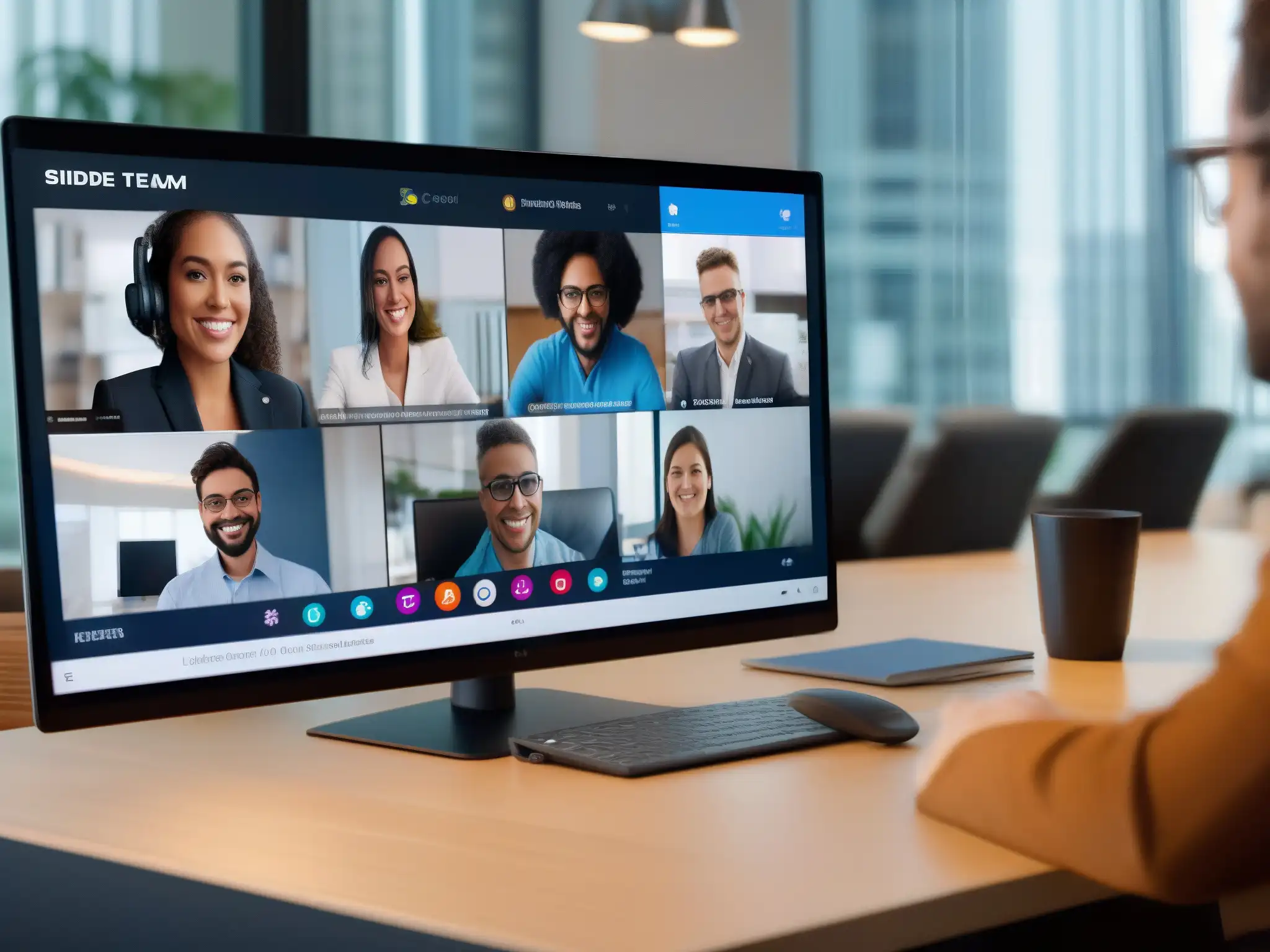 Comparativa de eficiencia en datos en videoconferencias móviles con Zoom y Teams en moderna oficina virtual