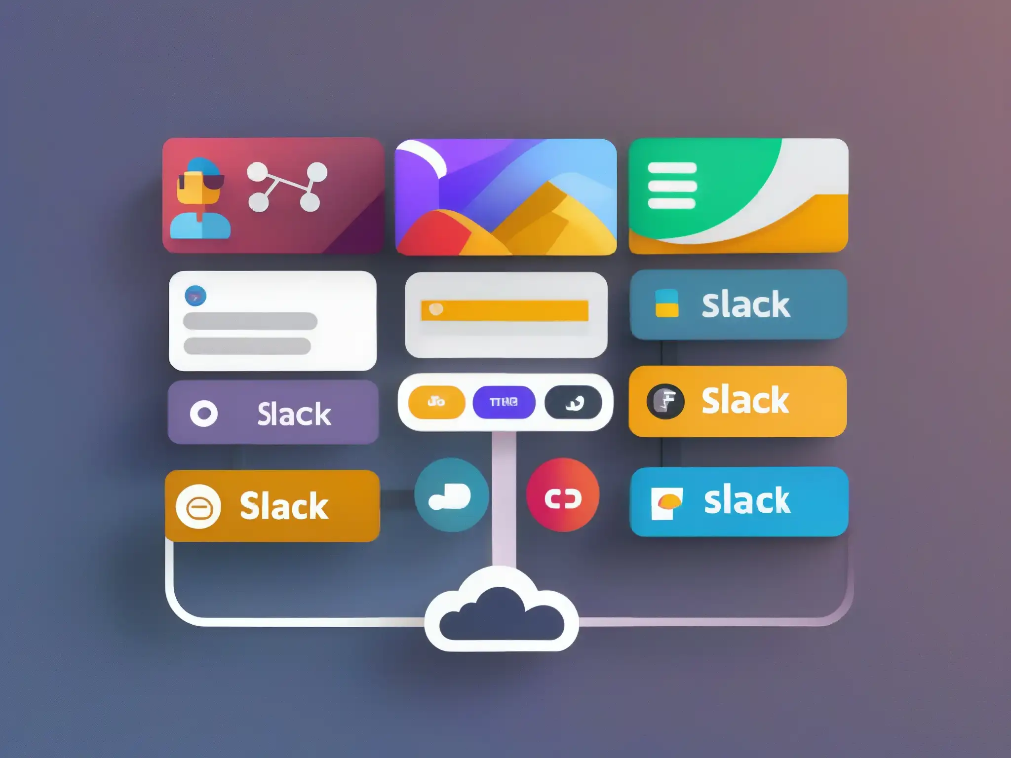 Comparación detallada Discord y Slack: interfaz lado a lado Comparativa herramientas comunicación online: Detallada imagen de Discord y Slack lado a lado, resaltando sus funciones clave