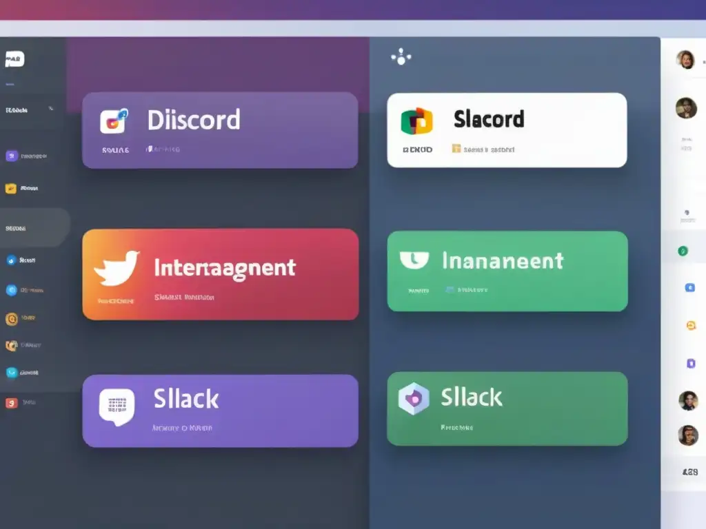 Comparación Discord vs Slack: Gestión de Roles Comparativa herramientas comunicación online: Detallada comparación entre las interfaces de Discord y Slack para gestionar miembros y roles