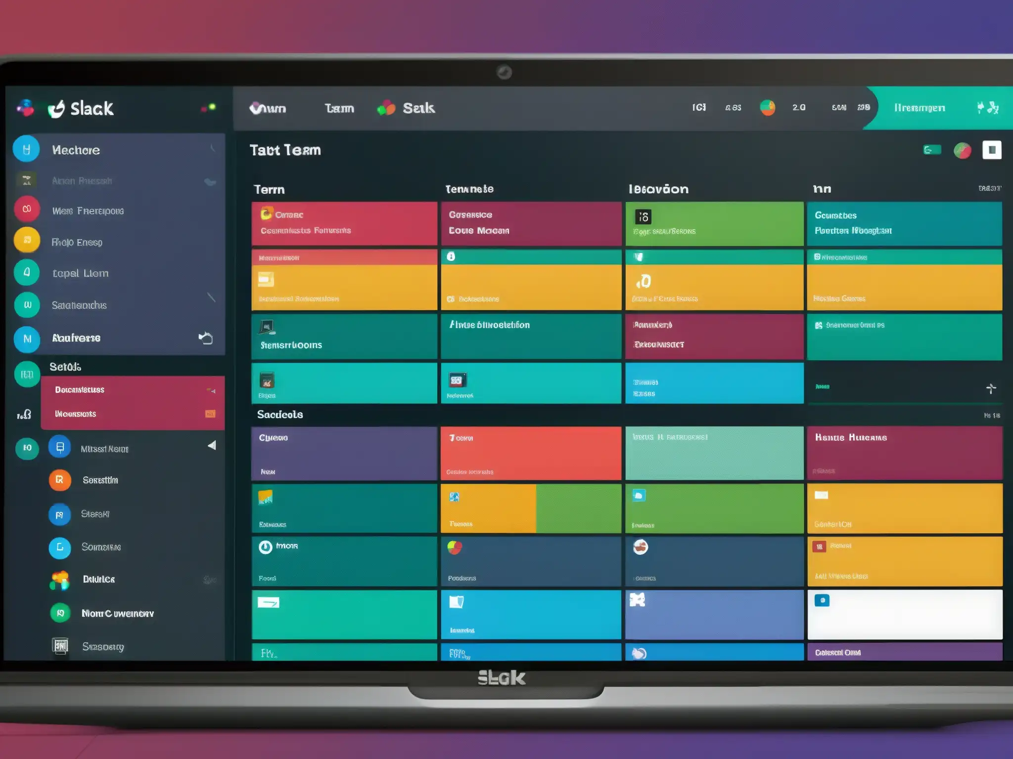 Comparativa detallada: Teams vs Comparativa de herramientas de gestión de proyectos entre Teams y Slack en una imagen 8k detallada, mostrando sus funciones y diseño moderno