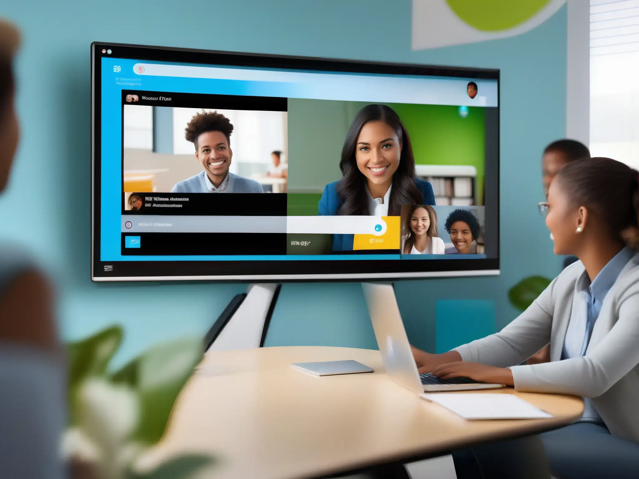 Clase virtual interactiva con Skype de alta calidad Comparativa de herramientas videoconferencia educación: Virtual classroom y Skype interactivo en entorno educativo moderno