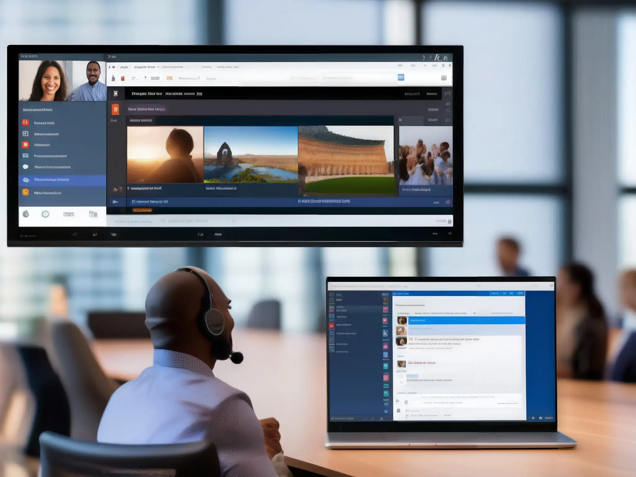 Comparación detallada: Zoom vs Comparativa herramientas videoconferencia profesionales: Detallada comparación entre Zoom y Teams, con interfaces modernas y funciones destacadas