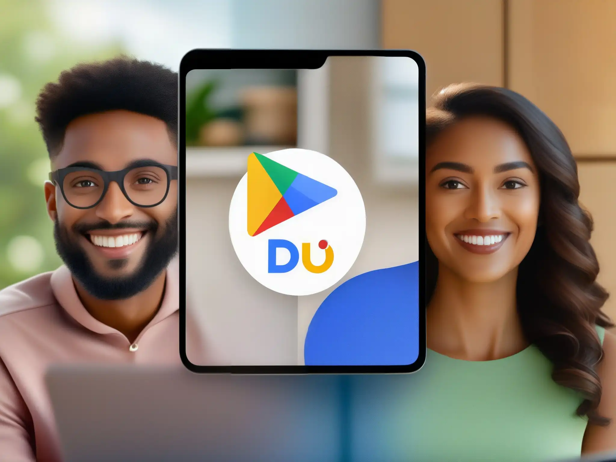 Comparación Google Meet vs Comparativa de herramientas de videoconferencia profesionales: Detallada comparación de Google Meet y Google Duo resaltando diseño moderno y funcionalidad