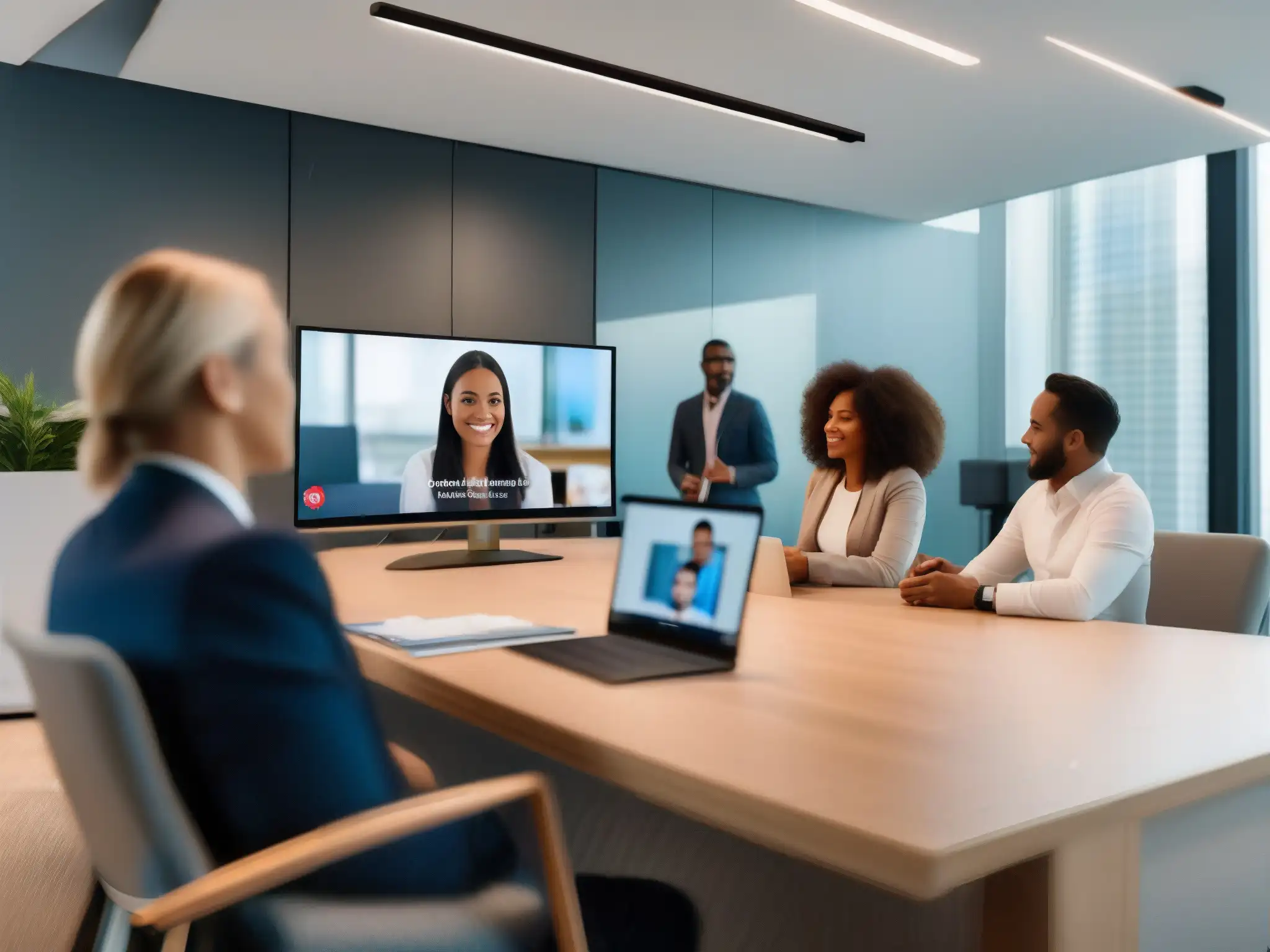 Conferencias virtuales: Profesionalidad y educación en Google Meet y Duo Comparativa de herramientas de videoconferencia profesionales y educativas con Google Meet y Duo, mostrando entornos profesionales y educativos