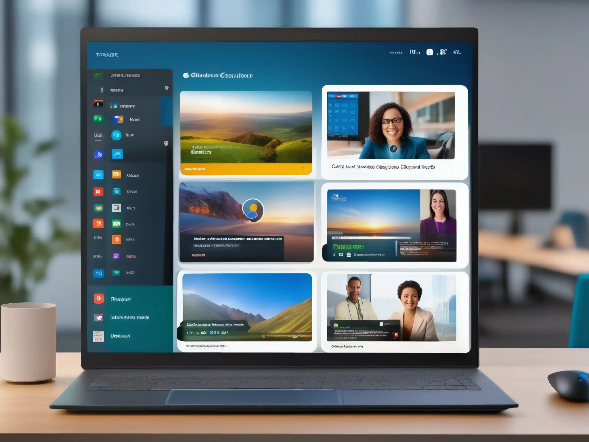 Comparación detallada de herramientas de videoconferencia en 8K Comparativa de herramientas de videoconferencia rentables en 8k, mostrando detalles nítidos de dos interfaces modernas y profesionales