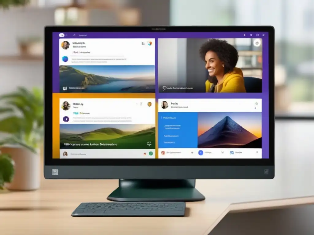 Comparación Microsoft Teams vs Google Classroom: Interfaces Educativas Comparativa entre Microsoft Teams y Google Classroom: interfaces ultradetalladas en resolución 8k, resaltando sus funciones clave y diseño moderno