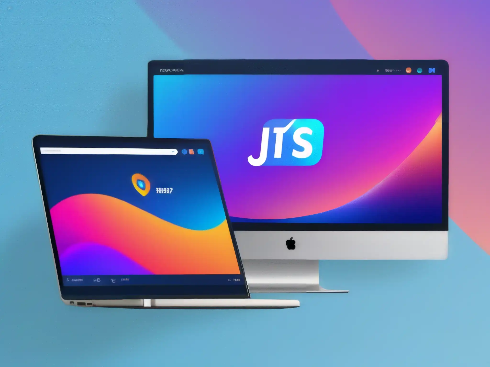 Jitsi Meet y Discord: Plataformas esenciales para gaming y esports Comparativa Jitsi Meet vs Discord: Pantallas con interfaces profesionales y vibrantes, rodeadas de periféricos de gaming en una composición dinámica