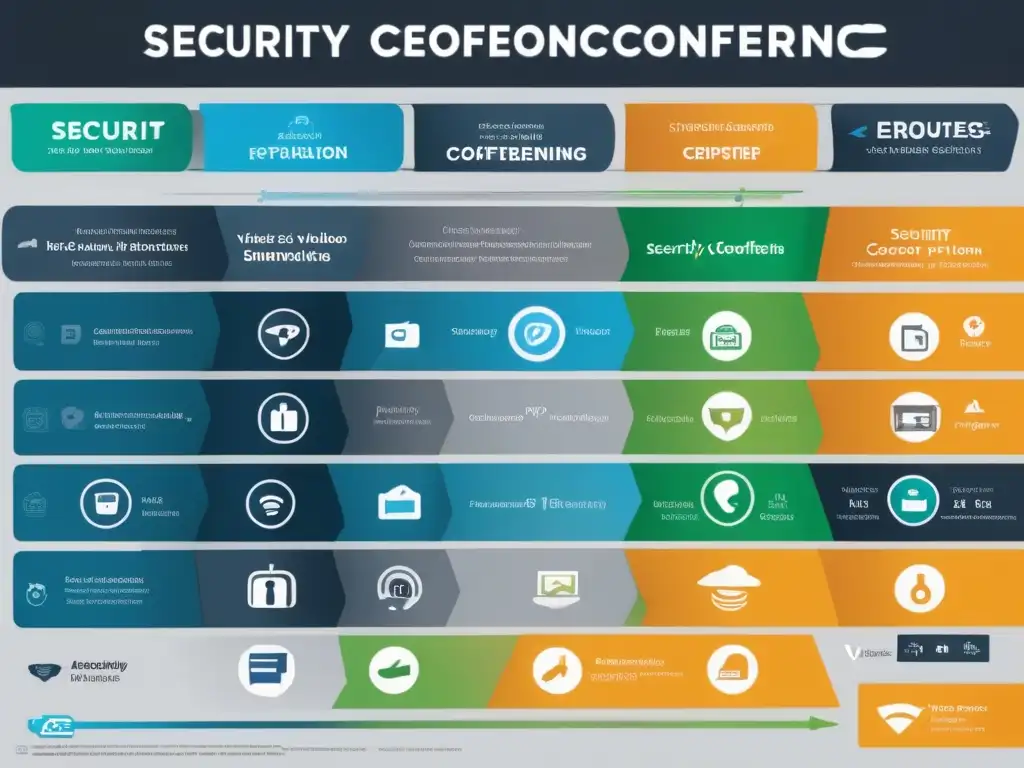Comparativa de seguridad: Plataformas de videoconferencia Comparativa de seguridad de herramientas de videoconferencia seguras encriptadas con diseño moderno y profesional