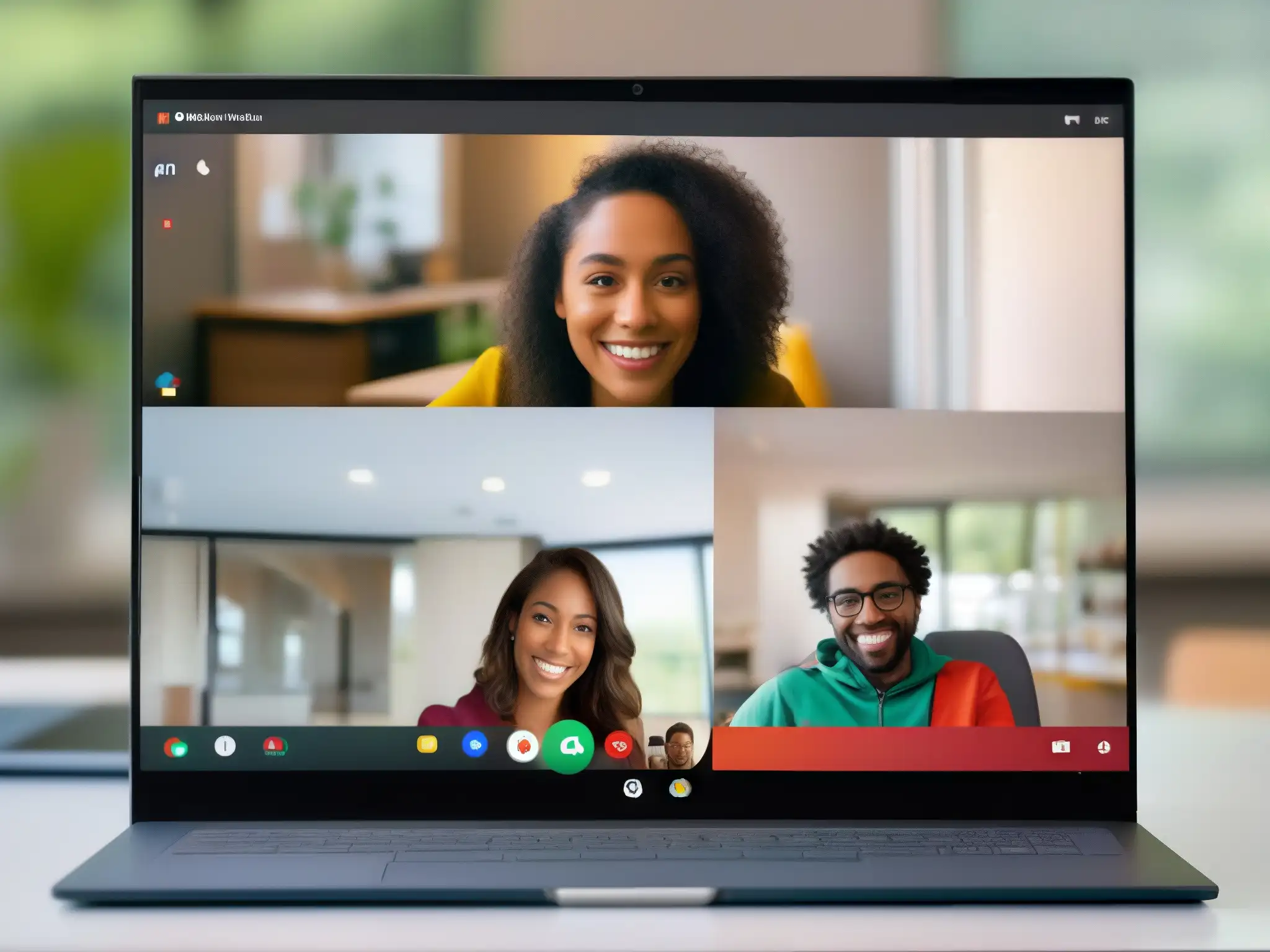 Comparación: Google Meet vs Comparativa videoconferencia Google Meet vs Zoom: Google Meet muestra calidad nítida, Zoom aparece borroso y pixelado