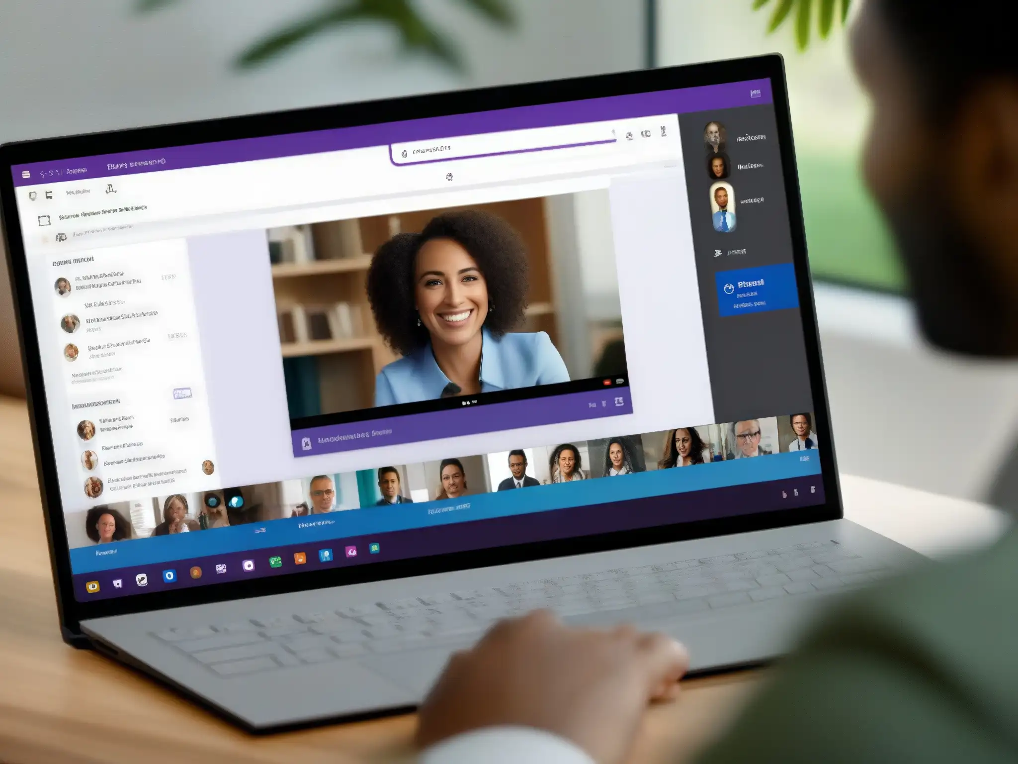 Comparativa: Amazon Chime vs Comparativa de videoconferencias Amazon vs Microsoft: Interfaces modernas y profesionales de Amazon Chime y Microsoft Teams, mostrando funciones clave