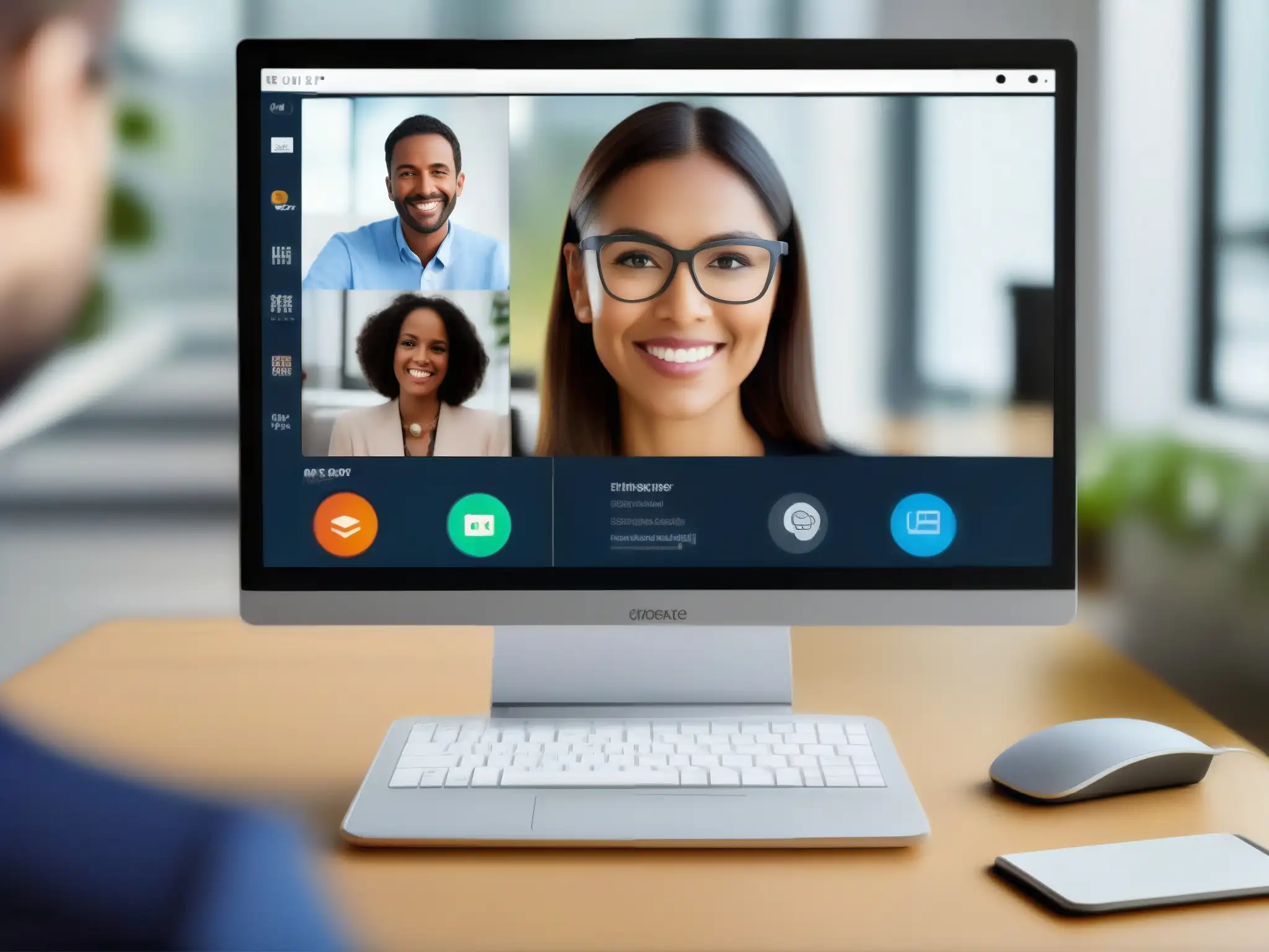 Comparación: Videoconferencia estándar vs Una comparativa visual entre una interfaz estándar limitada y una interfaz personalizada, moderna y optimizada para la educación a distancia