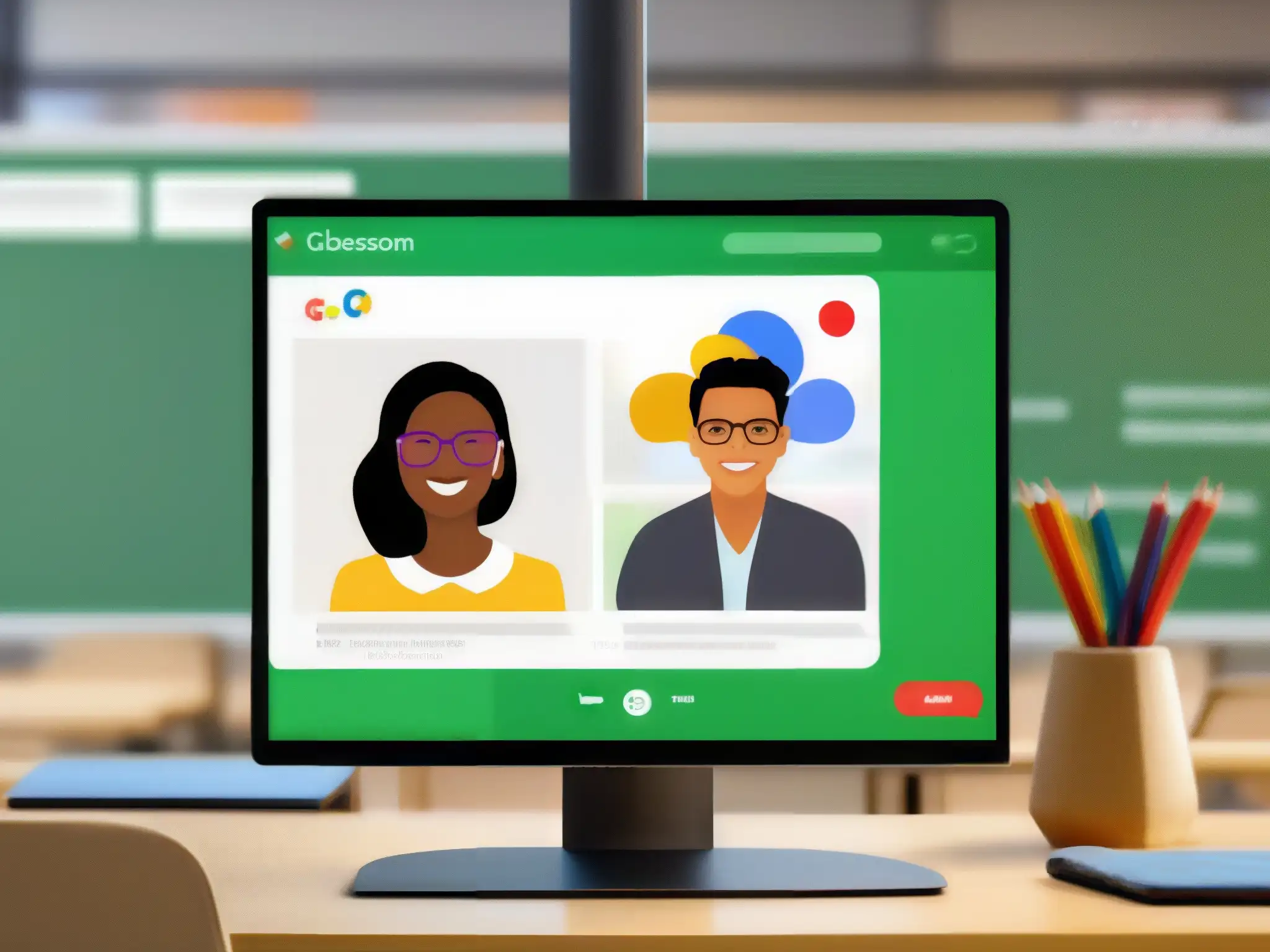 Comparación Zoom vs Una comparativa visual entre Zoom y Google Classroom, mostrando sus interfaces y su impacto en el aprendizaje virtual