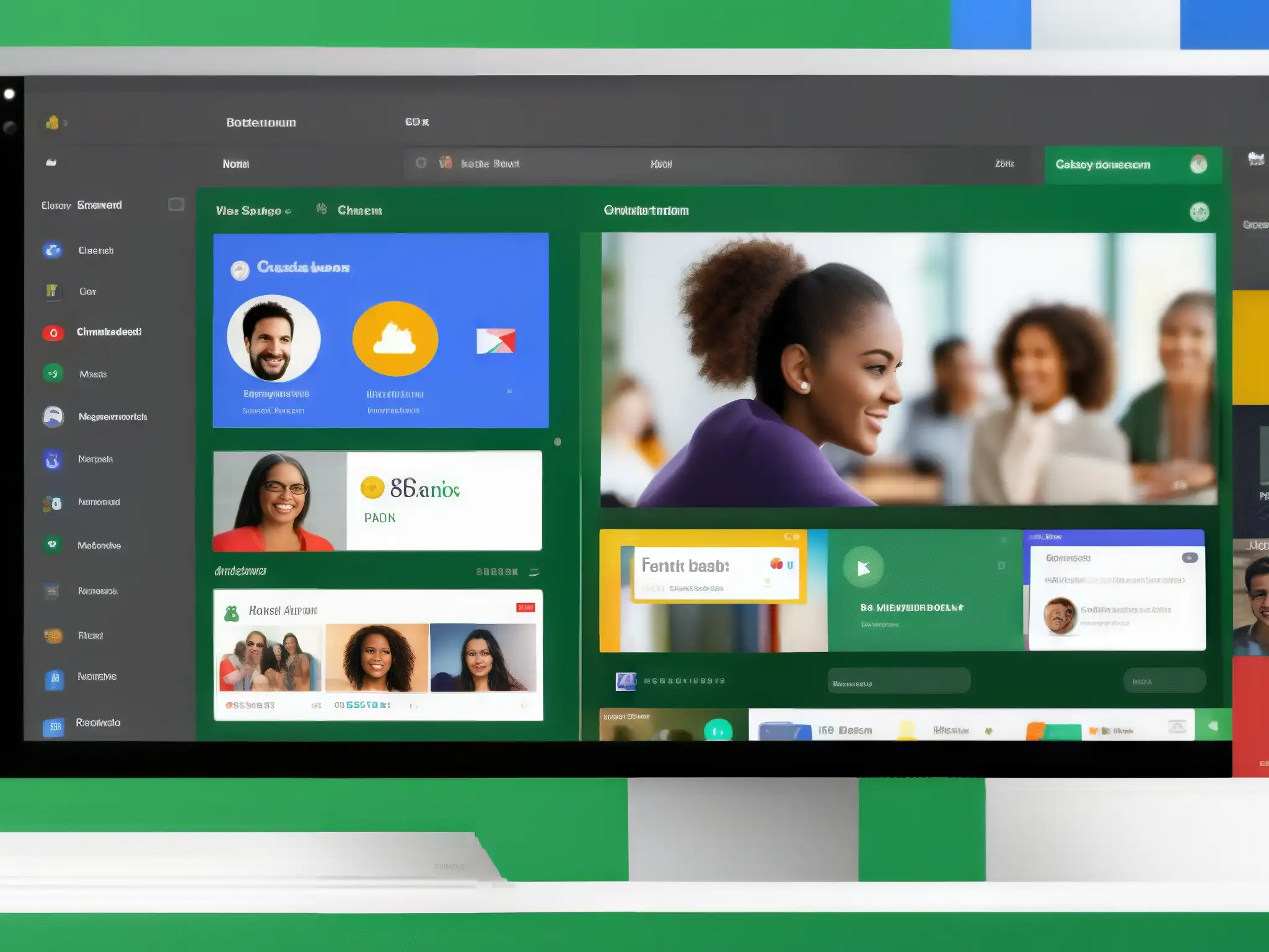 Comparación detallada: Zoom vs Comparativa Zoom vs Google Classroom: Detalles de interfaces lado a lado, colores vibrantes y diseño moderno