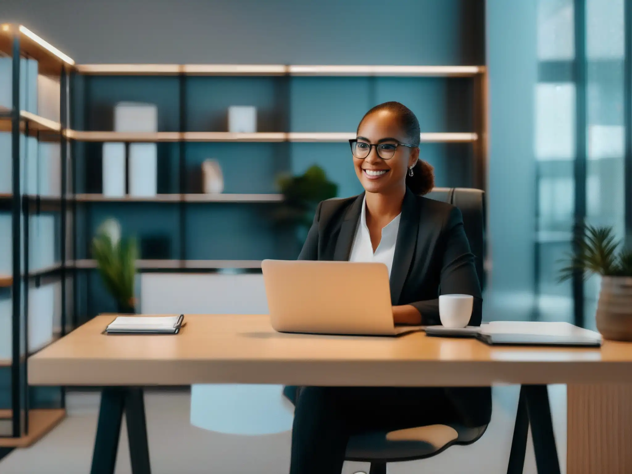 Consultor de marketing virtual: profesionalidad y expertise en acción Un consultor de marketing profesional realiza una consulta virtual exitosa a través de Whereby