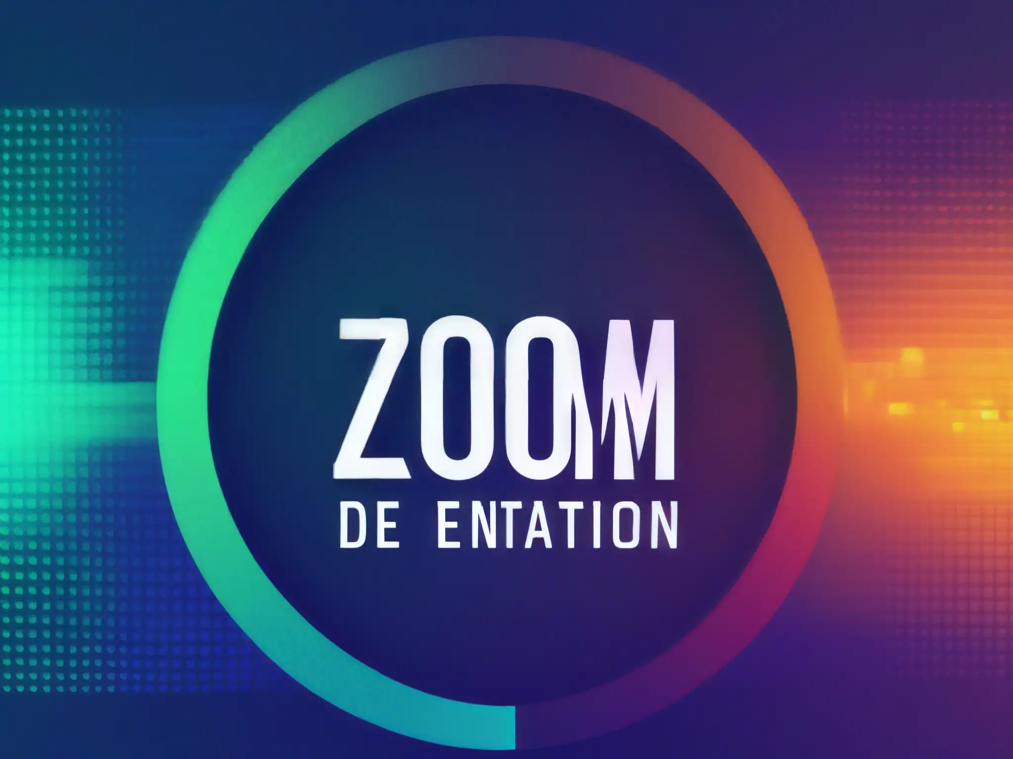 Visualización de encriptación segura en Zoom Visualización detallada de encriptación segura en Zoom, con nodos de datos interconectados y gráficos modernos para transmitir confianza y estabilidad