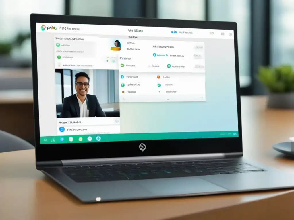 Comparación detallada: Pexip vs Webex Comparación detallada de interfaces Pexip y Webex, destacando calidad de video y opciones de pantalla
