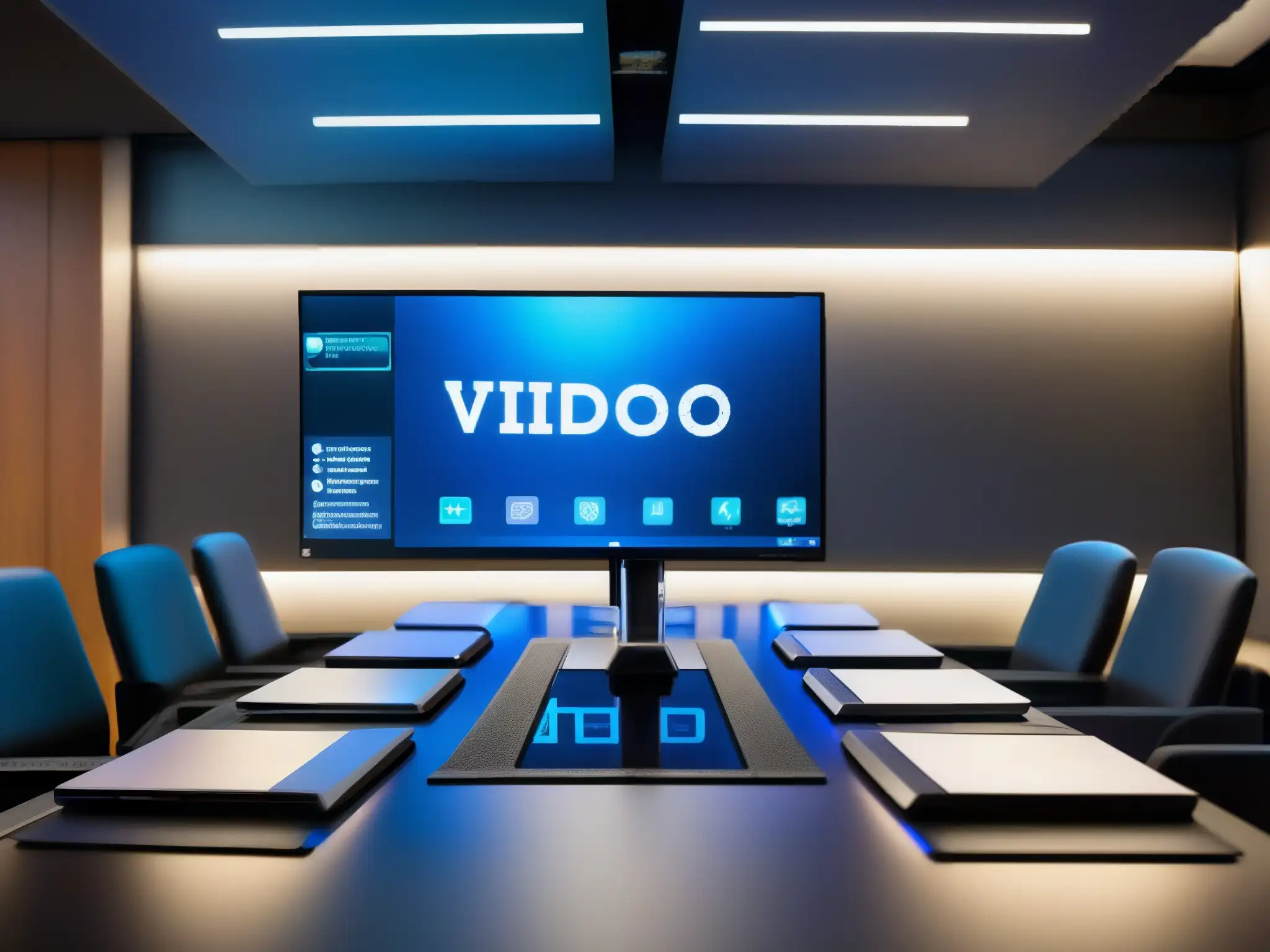 Montaje de videoconferencia ultrapreciso y seguro Detalle impresionante de integraciones esenciales ciberseguridad videoconferencias en tecnología de videoconferencia de alta gama