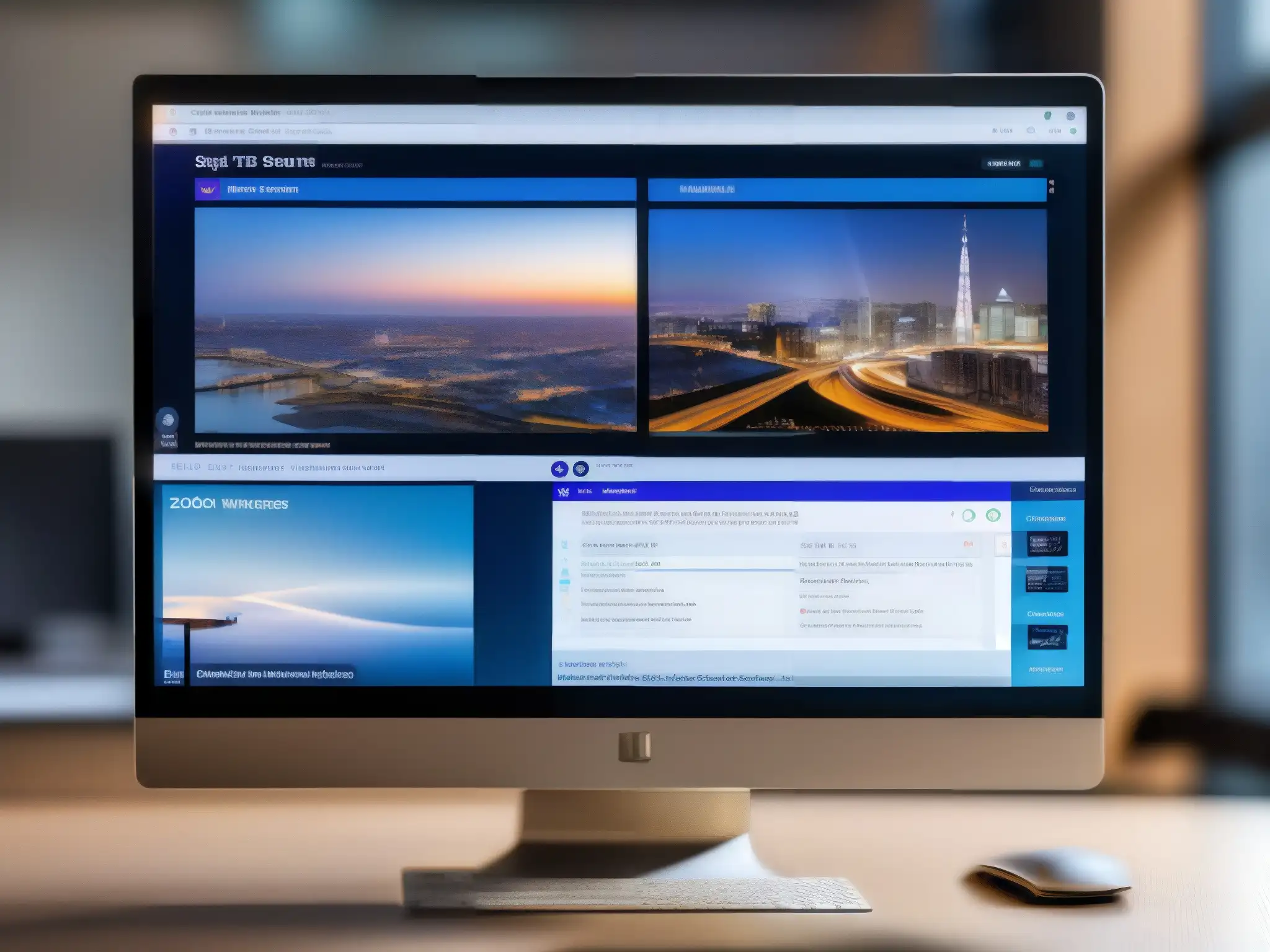 Comparativa Zoom y Teams: Seguridad en Pantalla Detalle de interfaces de Zoom y Teams resaltando seguridad de datos en comparación