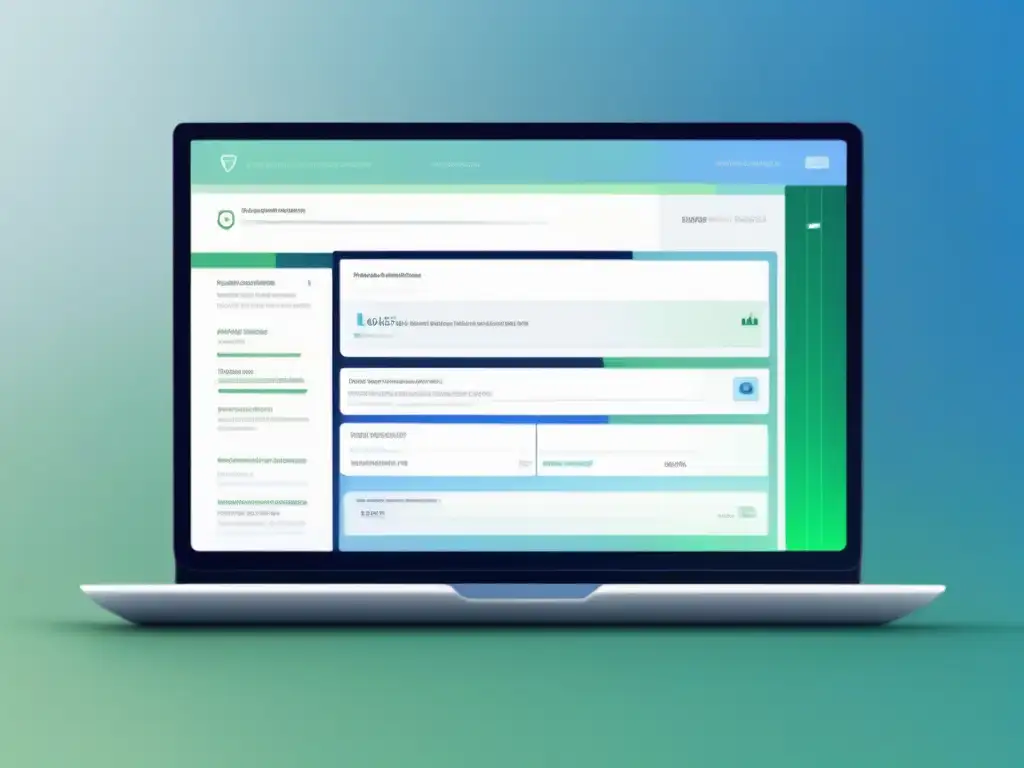 Diseño de API vanguardista para videoconferencias cumpliendo con el GDPR Diseño de API para videoconferencia con cumplimiento GDPR en pantalla, profesional y minimalista en tonos azules y blancos, con elementos futuristas
