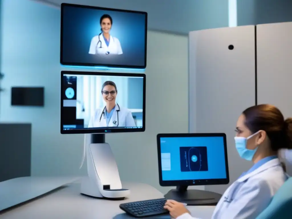 Telemedicina de Vanguardia en Hospital Clínic de Barcelona Doctor y paciente usan la innovadora tecnología de telemedicina de Vidyo en el Hospital Clínic de Barcelona, transmitiendo cuidado y avance médico