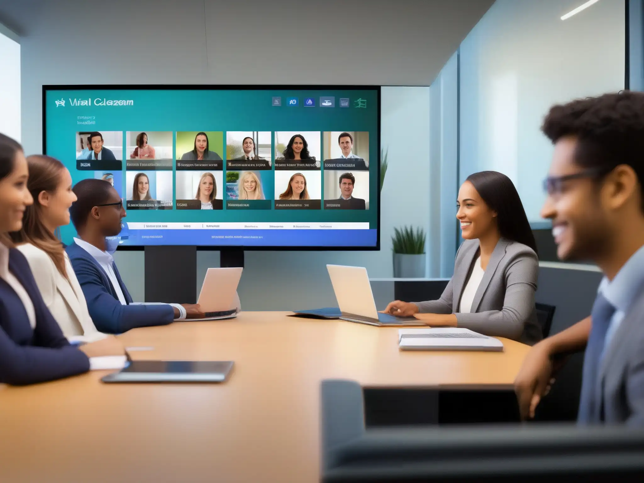 Aula virtual dinámica en Adobe Connect: interacción en vivo y colaboración Una emocionante sesión de aprendizaje en línea en Adobe Connect, destacando las mejores características para la educación remota