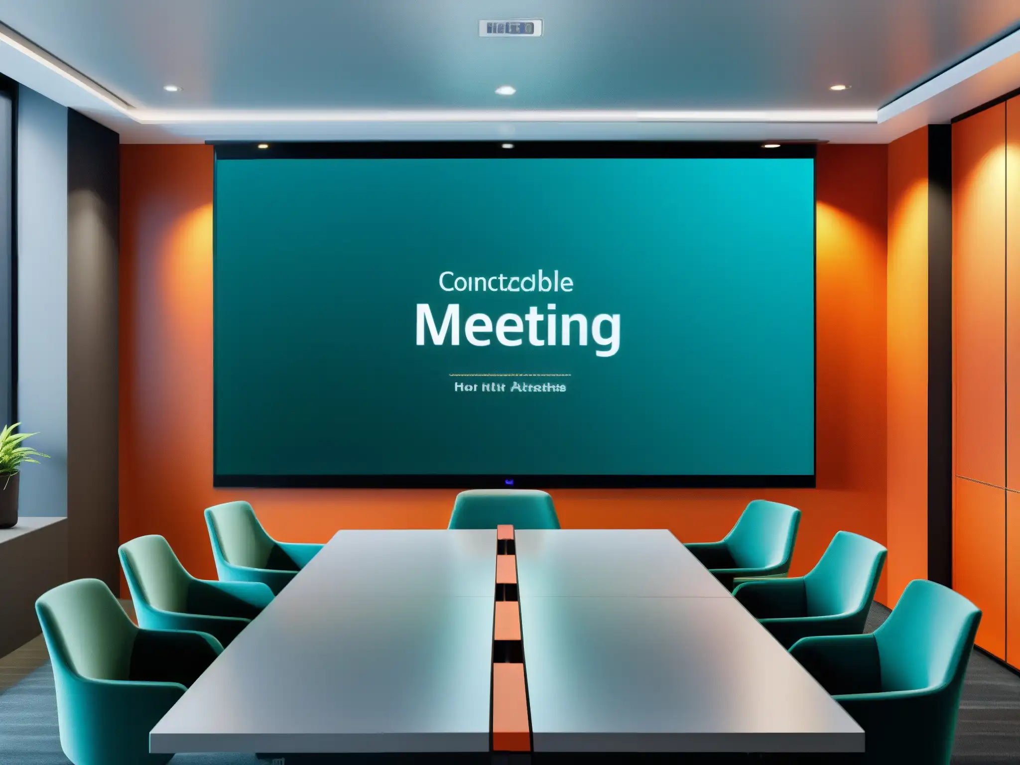 Sala de reuniones virtual moderna y personalizable en Adobe Connect Espacio de reunión virtual moderno y personalizable para PYMES con diseño profesional y elementos de marca