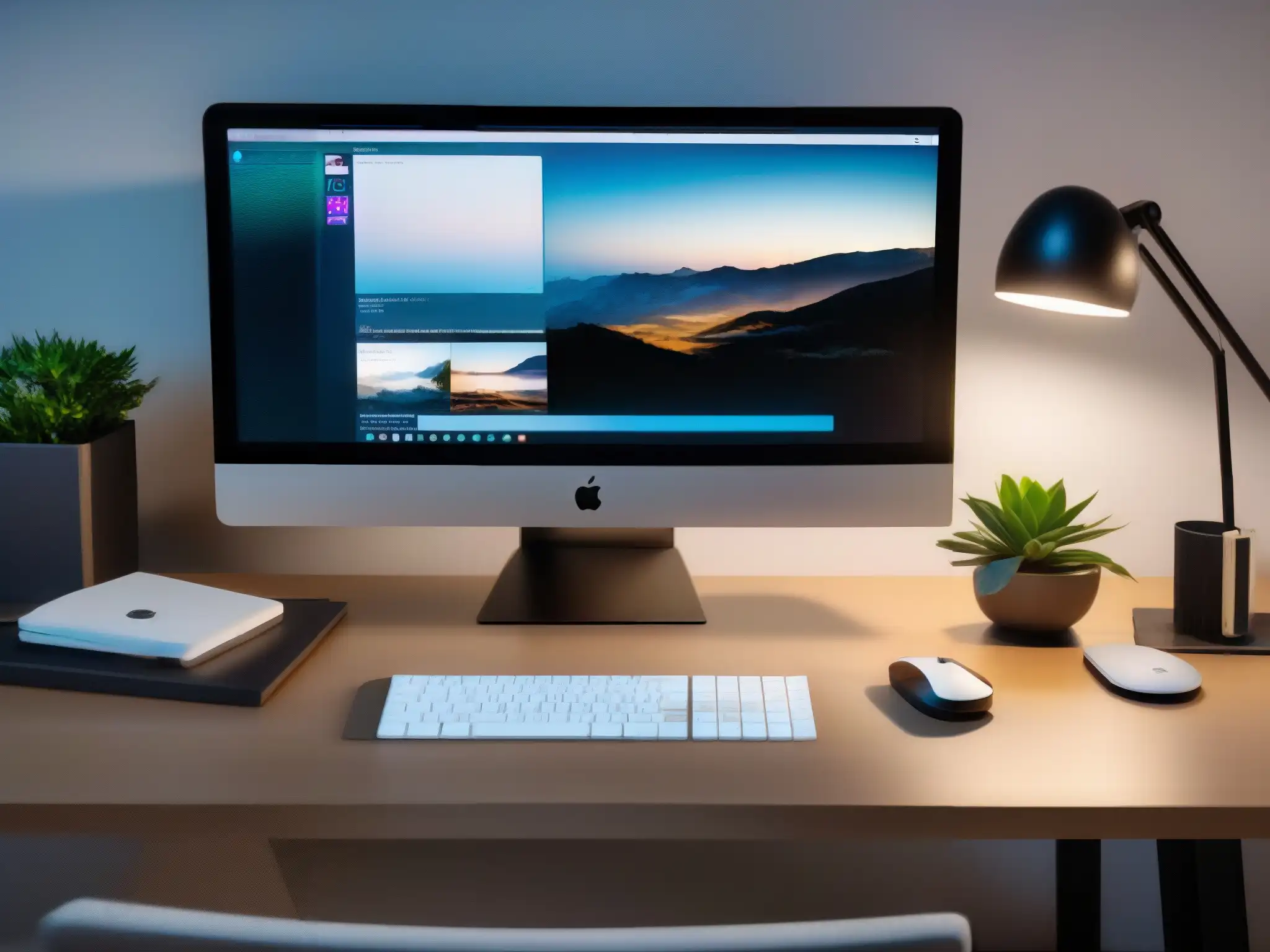 Espacio de trabajo profesional y tecnológico para videoconferencias Espacio de trabajo profesional y productivo con tecnología de vanguardia, ideal para utilizar herramientas de videollamadas profesionales