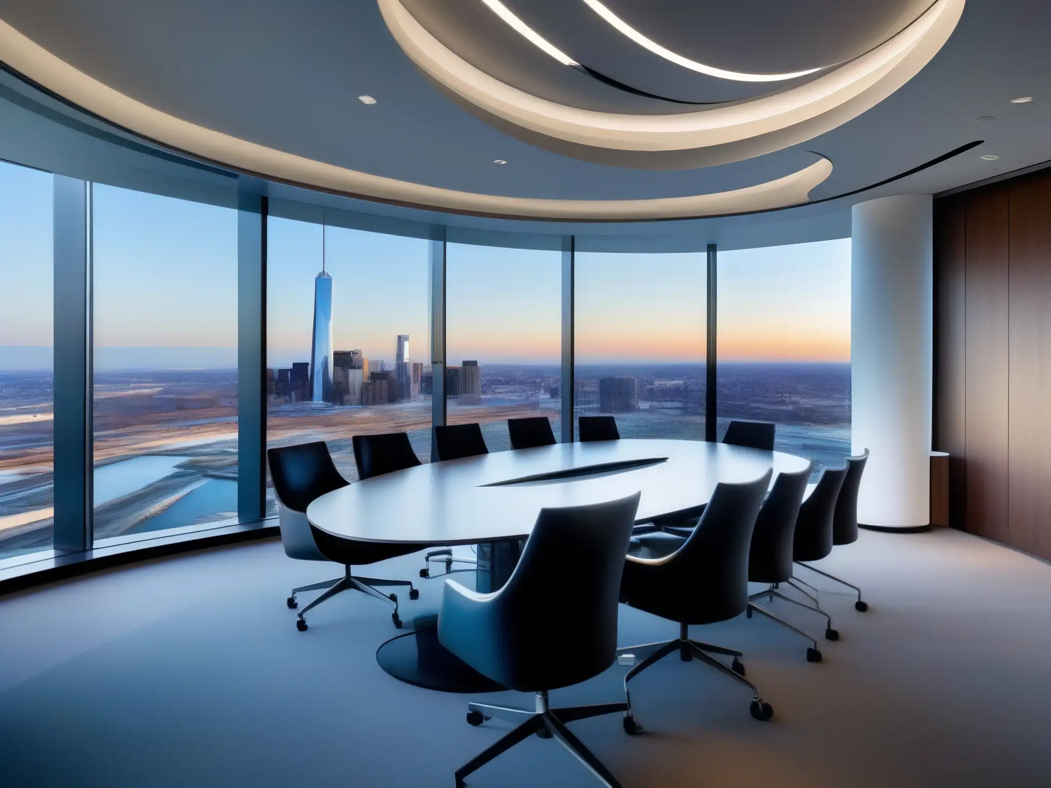 Sala de videoconferencias de vanguardia en la ciudad Espacio de videoconferencia corporativa con las mejores herramientas para grandes empresas, elegancia y tecnología de vanguardia