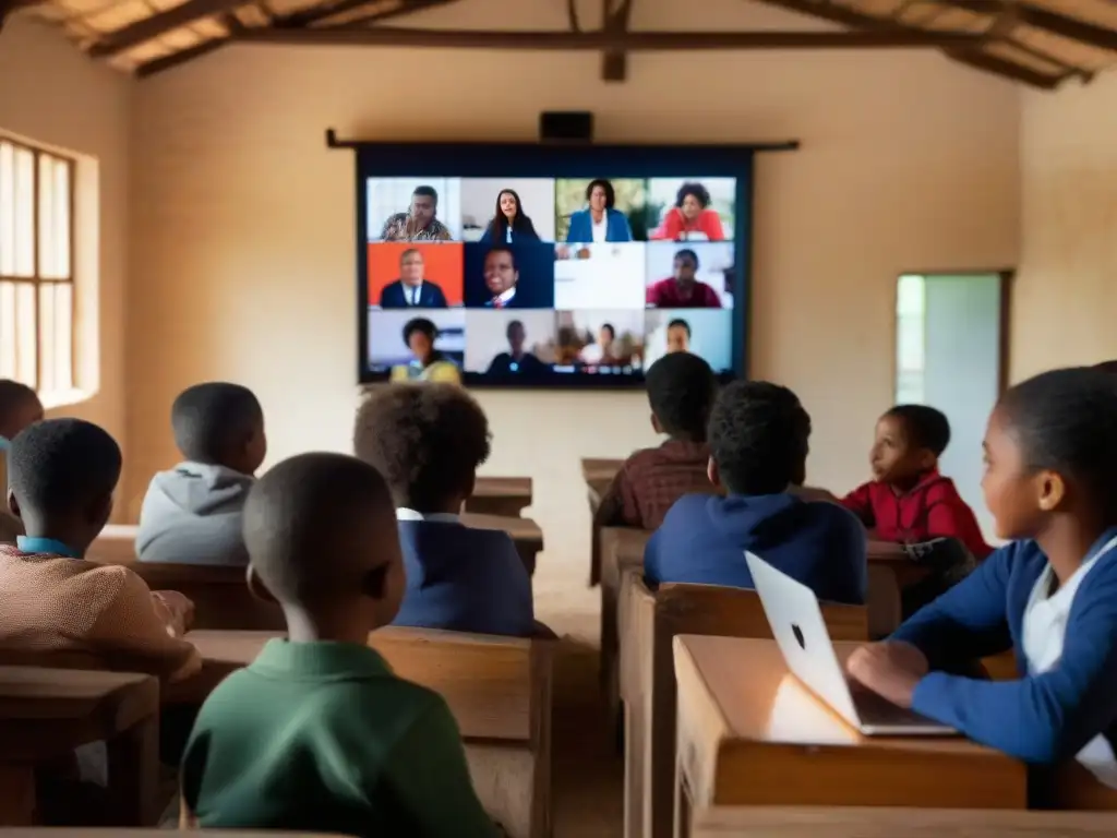 Conexión remota: Innovación educativa en entorno rural Estudiantes en aula rural implementando videoconferencias para educación en zonas rurales