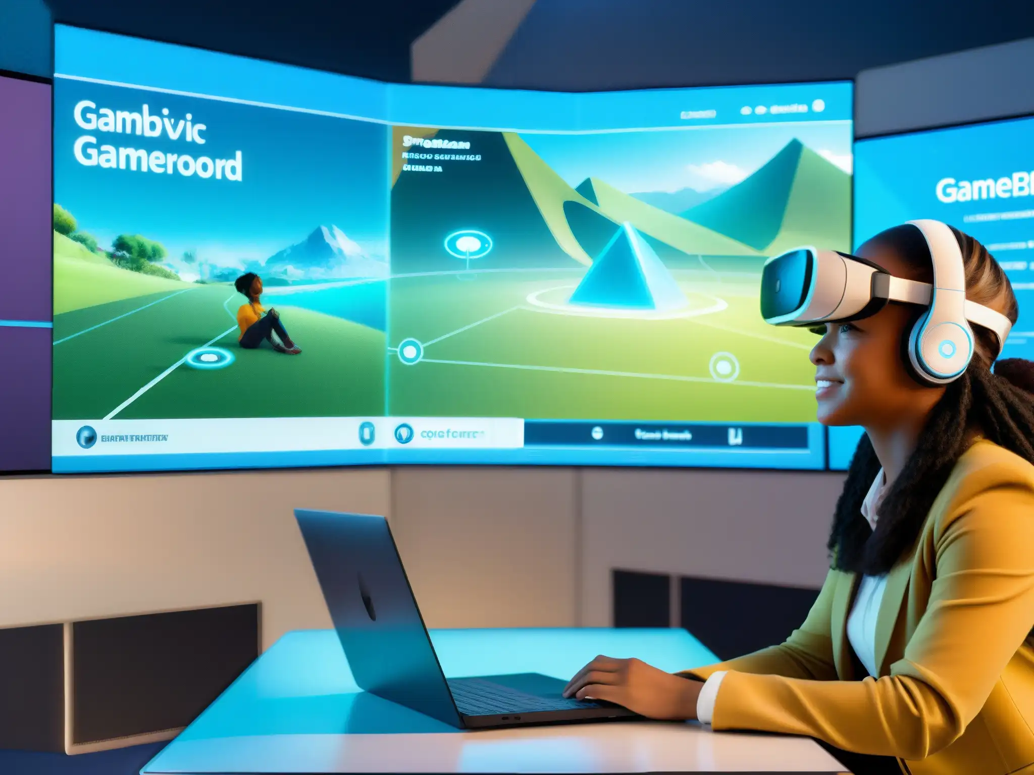 Aprendizaje gamificado en aula virtual 3D Estudiantes inmersos en una experiencia de aprendizaje gamificada a través de plataformas de videoconferencia para gamificación