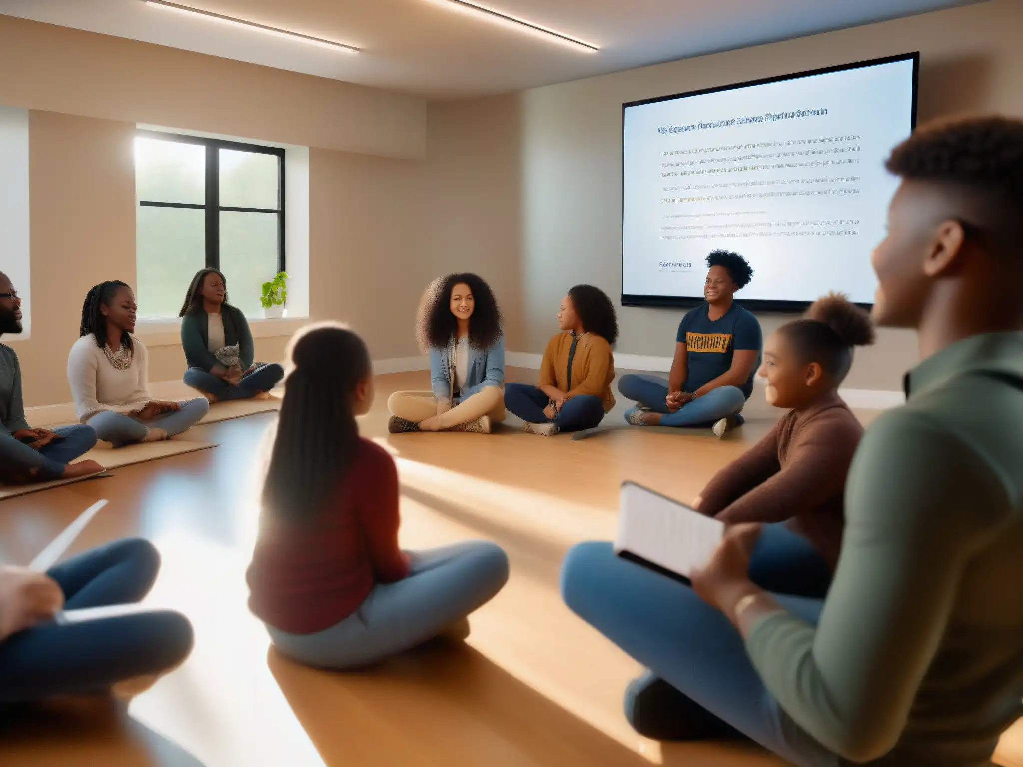 Clase virtual de música con RingCentral: Inspiración musical Estudiantes diversos participan en una lección musical transformada con RingCentral Meetings