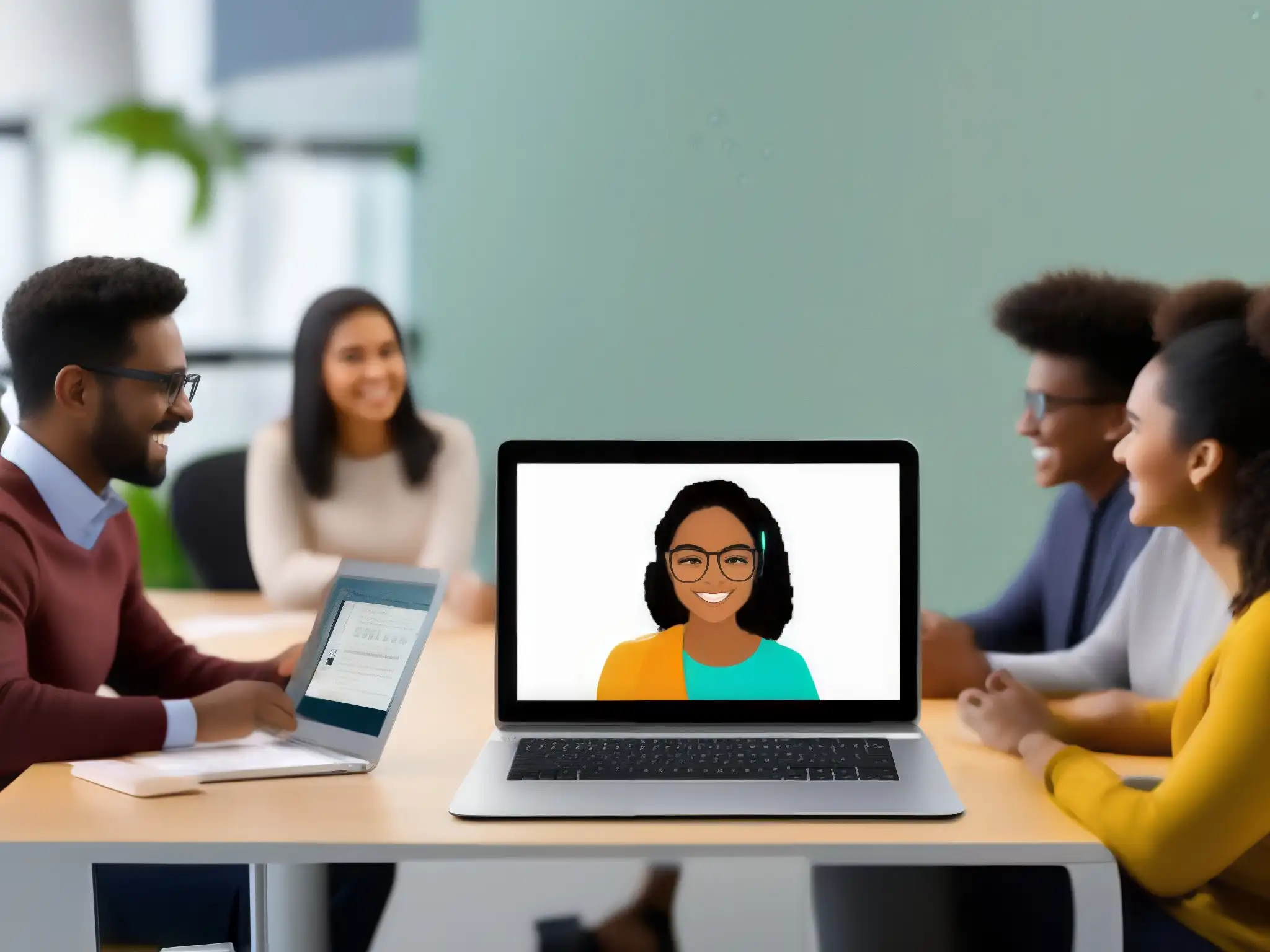 Clase virtual dinámica con Webex Education Connector Estudiantes participan en videoconferencia educativa con la mejor herramienta videoconferencia educativa, Webex Education Connector