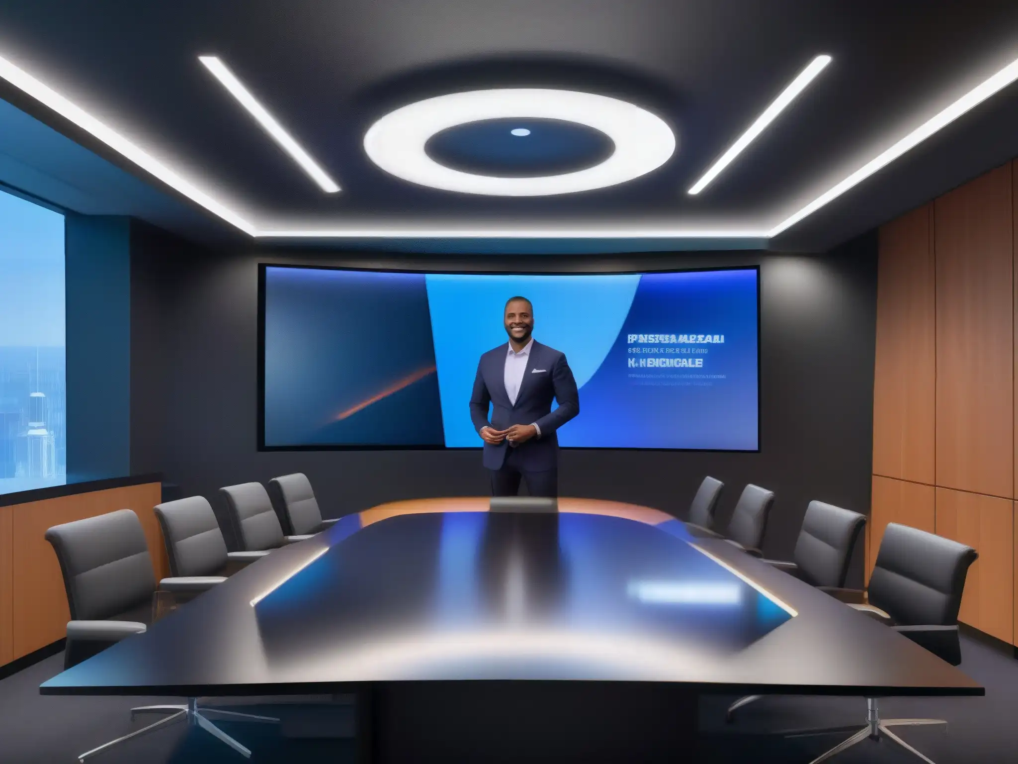 Estudio de webinar de alta tecnología: profesionalidad y confianza Un estudio de webinar moderno y sofisticado con las mejores herramientas de videoconferencia para emprendedores, transmitiendo confianza y autoridad