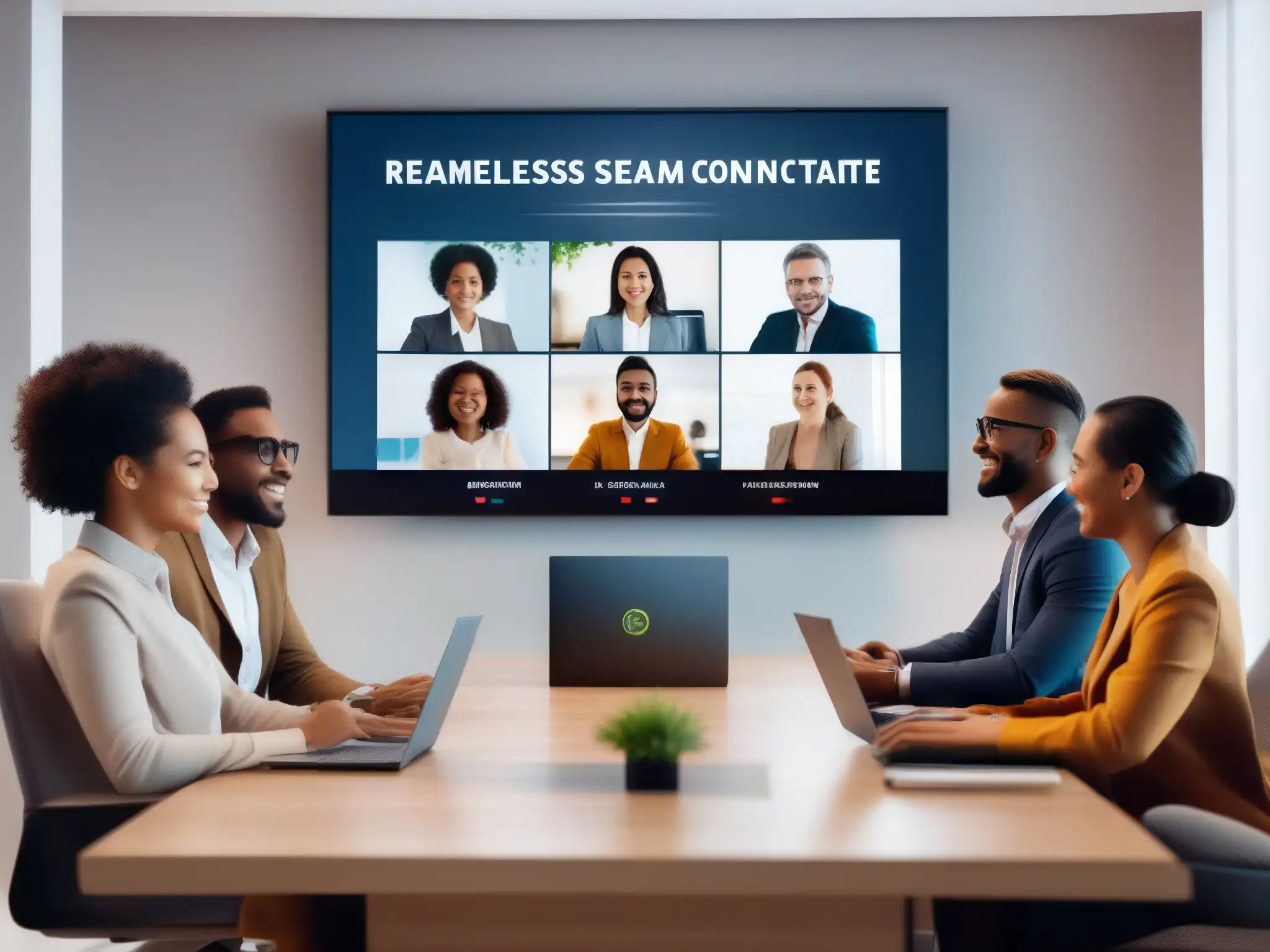 Videoconferencia multilingüe: colaboración profesional Herramientas de videoconferencia con traducción en tiempo real, colaboración inclusiva y eficiente en un entorno profesional moderno y avanzado