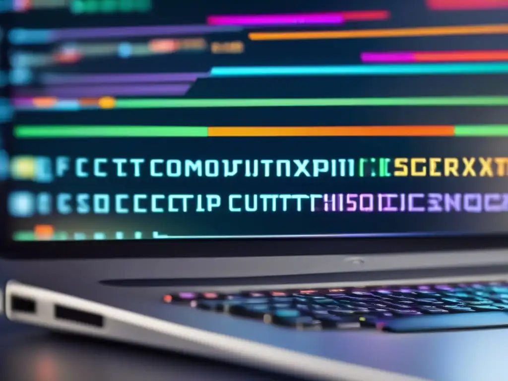 Código de Seguridad Avanzado en Pantalla de Computadora Imagen de pantalla de código de alto nivel de seguridad en videoconferencias, simbolizando sofisticación tecnológica