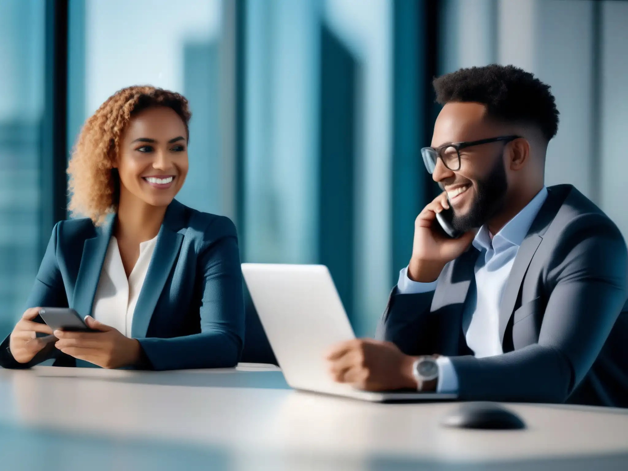 Importancia de la comunicación no verbal en videoconferencias Importancia de la comunicación no verbal en videoconferencias: contraste entre posturas y expresiones de dos personas en una videollamada profesional