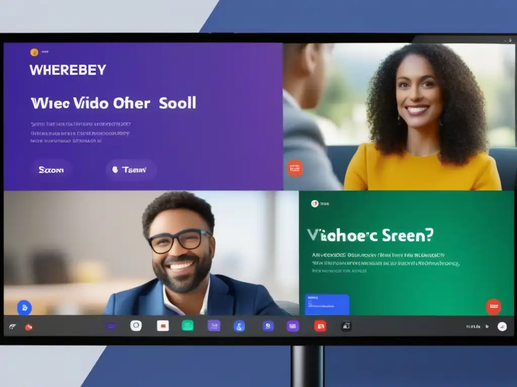 Comparativa detallada: Whereby vs Comparación de interfaces de videoconferencia entre Whereby, Zoom, Microsoft Teams y Google Meet