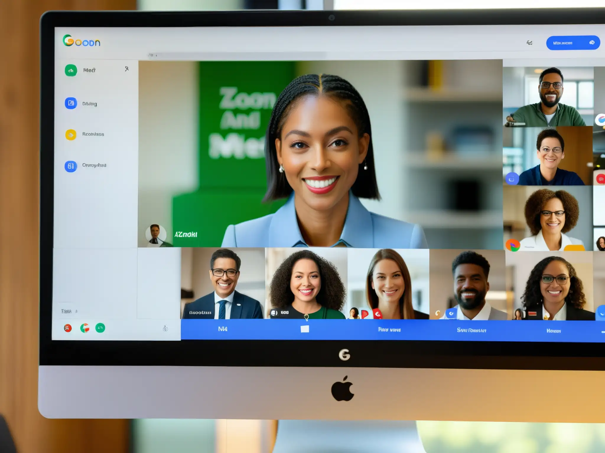 Zoom vs Interfaz dividida de Zoom y Google Meet, herramienta de videoconferencia ahorra tiempo en ambientes profesionales y educativos