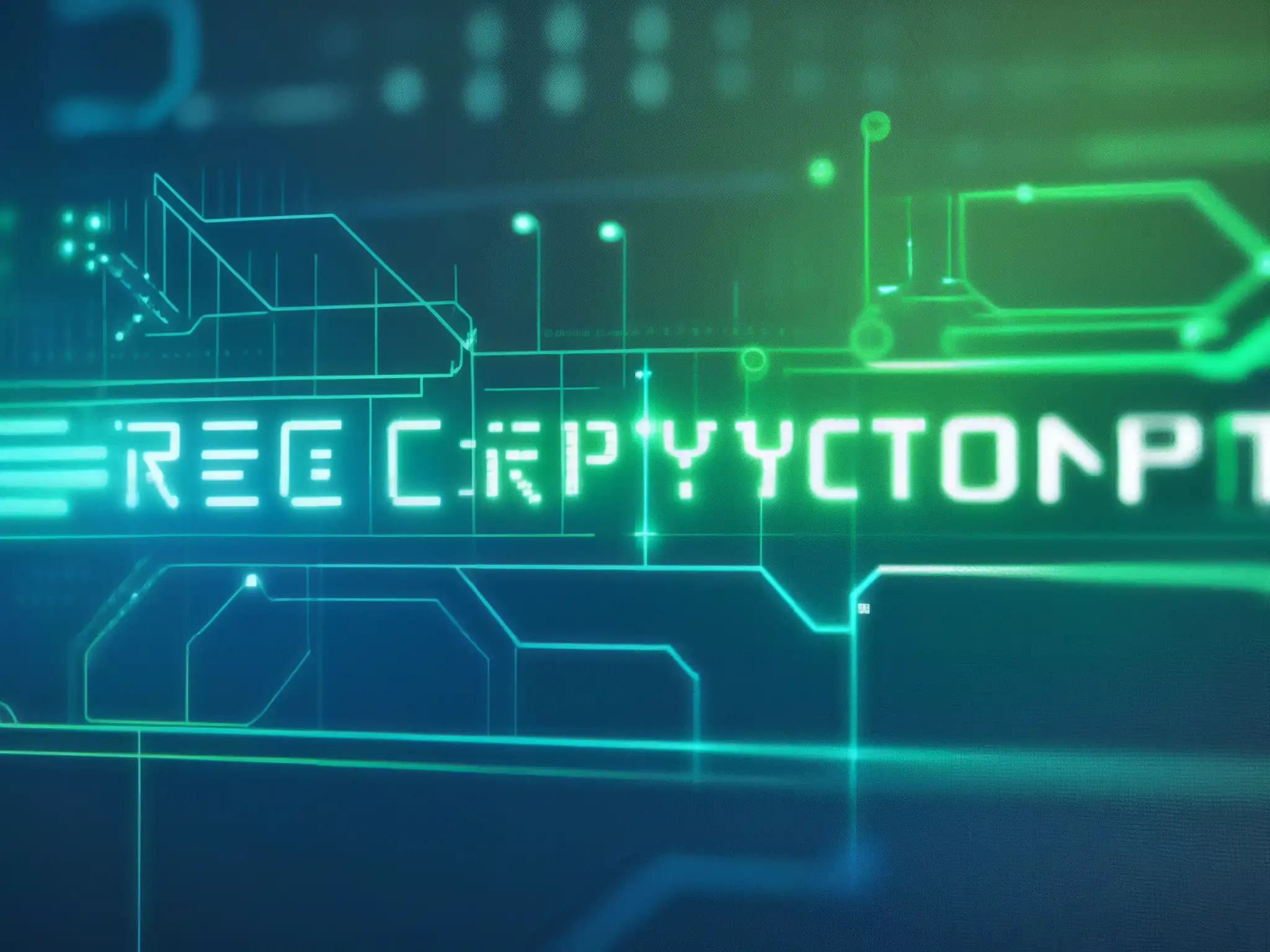 Algoritmo de encriptación futurista en ejecución Interfaz futurista ejecutando algoritmo de cifrado, simbolizando seguridad digital