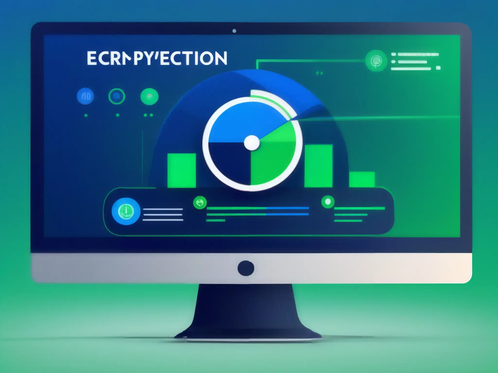 Plataforma de elearning futurista y segura con encriptación avanzada Interfaz futurista y segura para plataformas elearning, con protocolos de seguridad avanzados y elementos holográficos