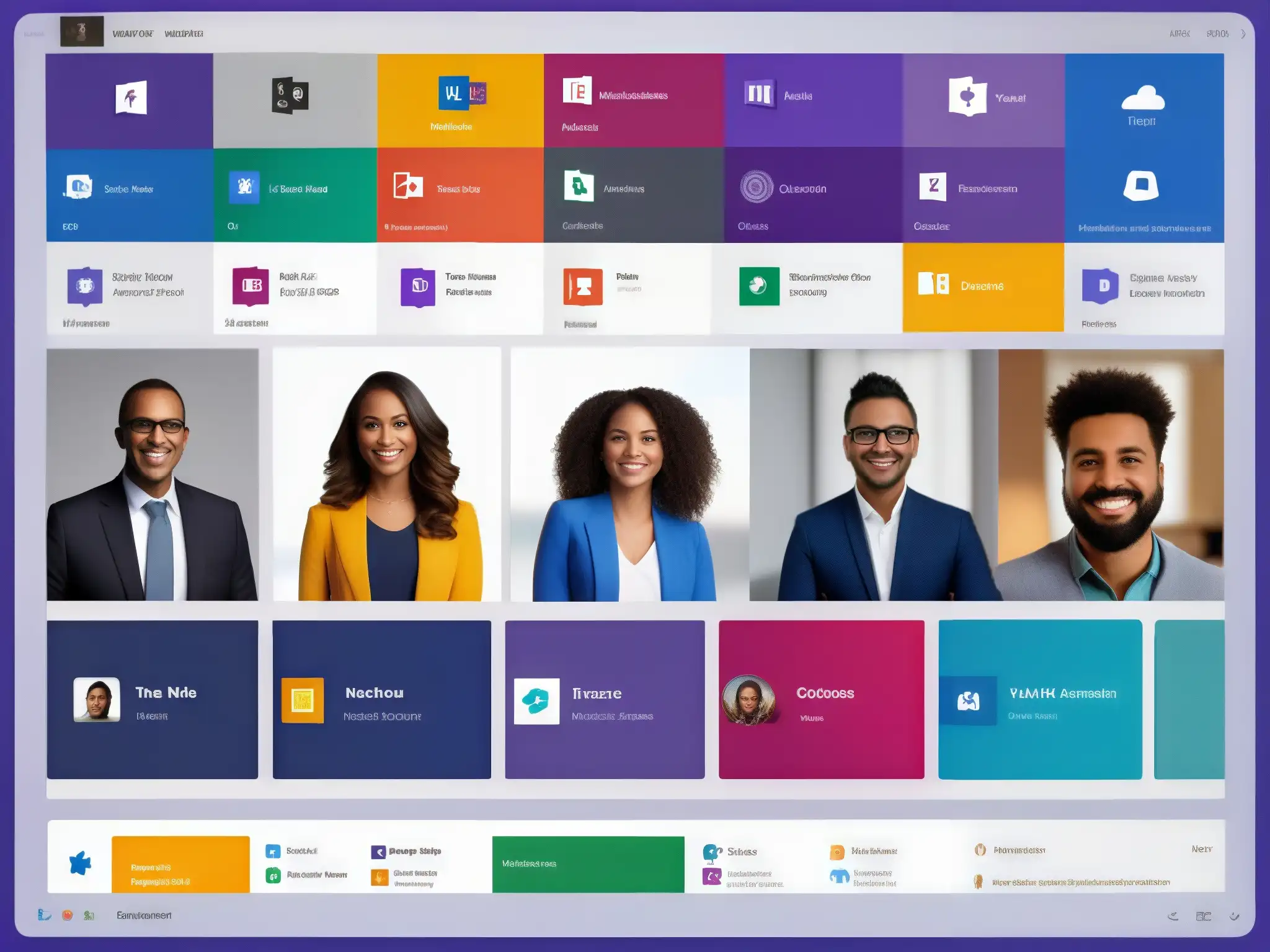 Personalización vibrante en Microsoft Teams Interfaz moderna de Microsoft Teams con personalización en herramientas de videoconferencia, destacando la versatilidad y adaptabilidad del servicio