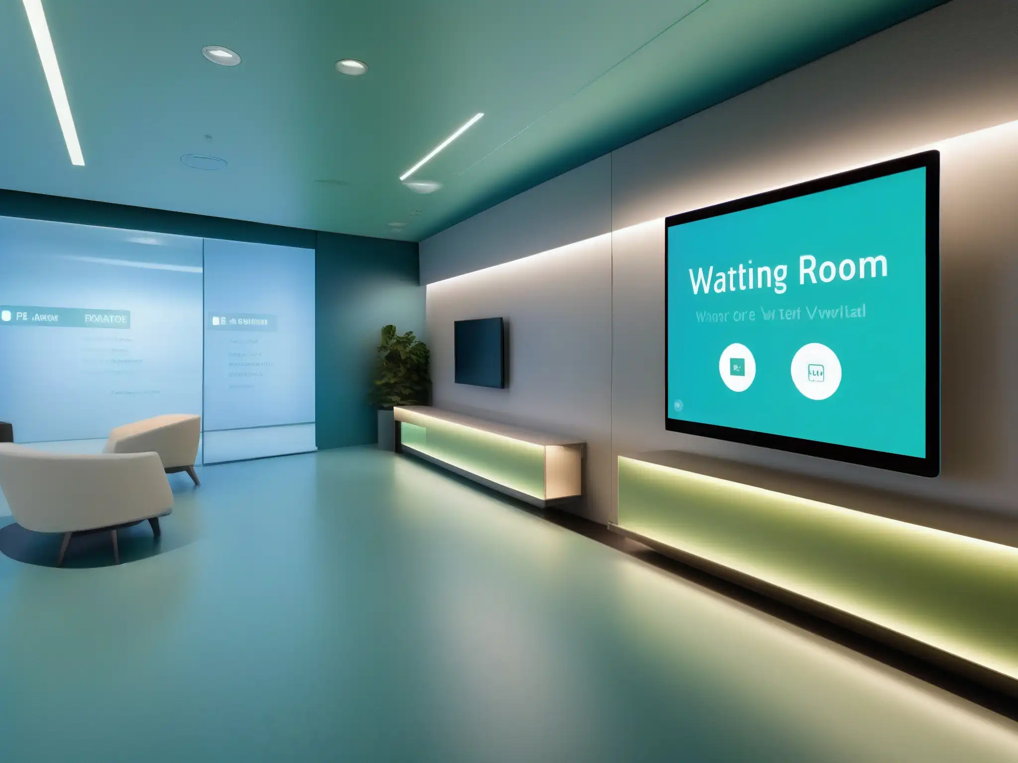 Interfaz virtual moderna y segura para salas de espera Interfaz moderna y segura para salas de espera virtuales