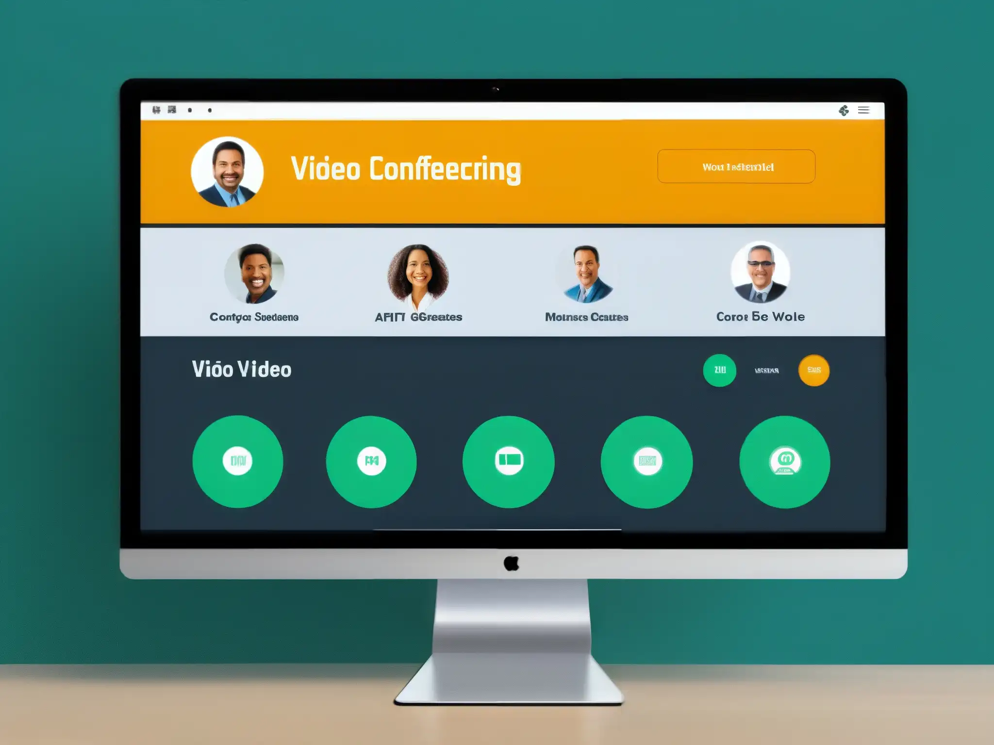 Interfaz de videoconferencia profesional y fácil de usar Interfaz moderna para API de videoconferencia
